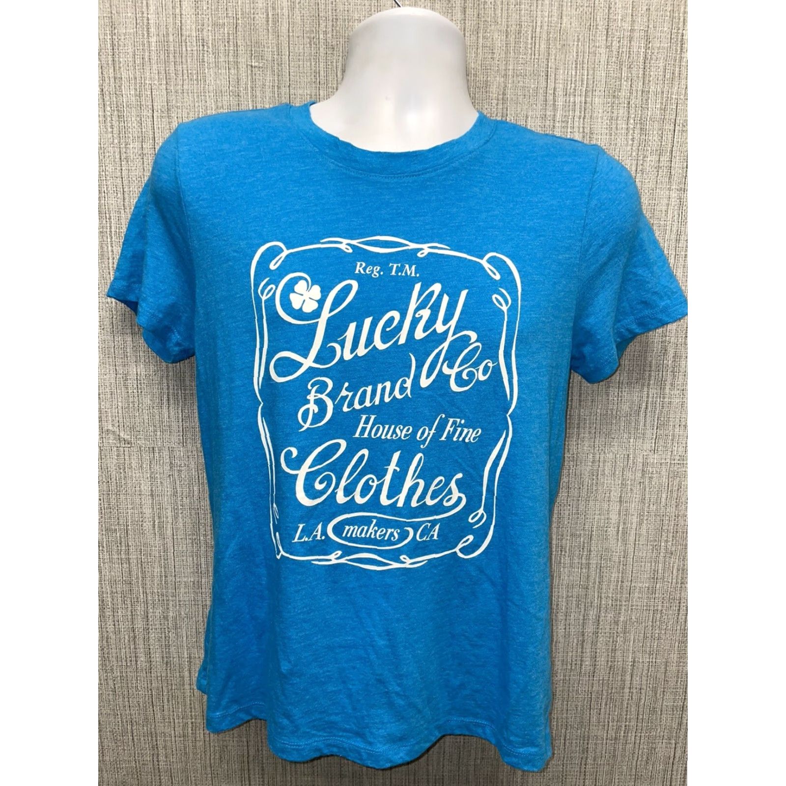 Lucky Brand Lucky Brand Los Angeles/Blue White Graphic T-Shirt Mens M Size US M / EU 48-50 / 2 - 2 Thumbnail