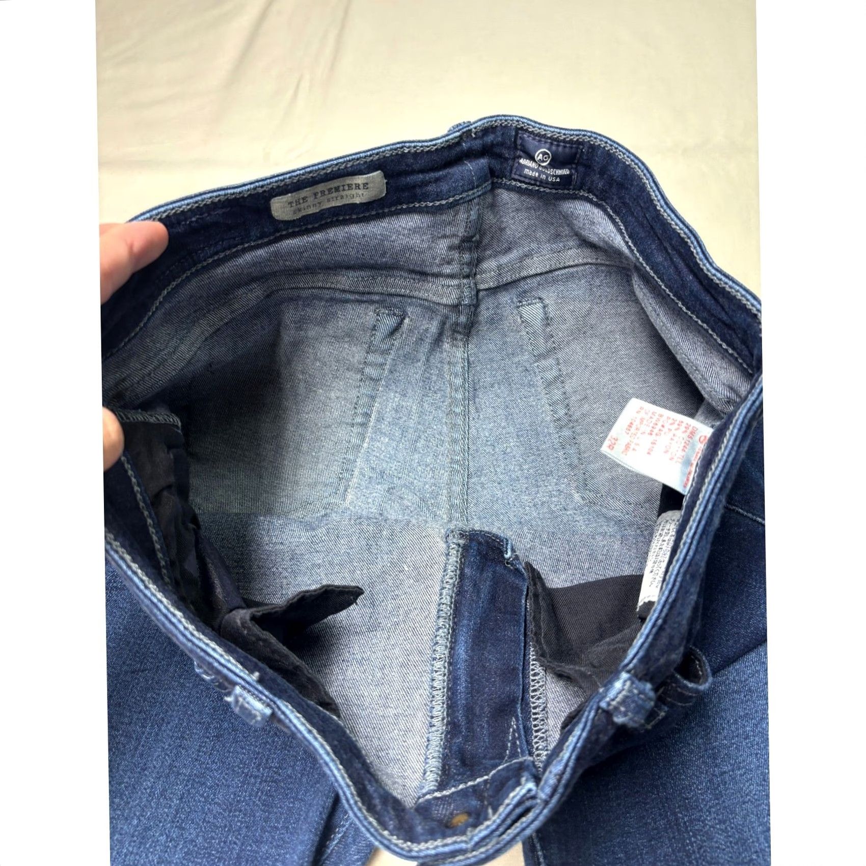 Vintage AG Adriano Goldschmied The Premiere Skinny Straight Jeans Dark Wash 32 X 29 USA Womens Jeans Size 24" / US 00 / IT 34 - 4 Thumbnail