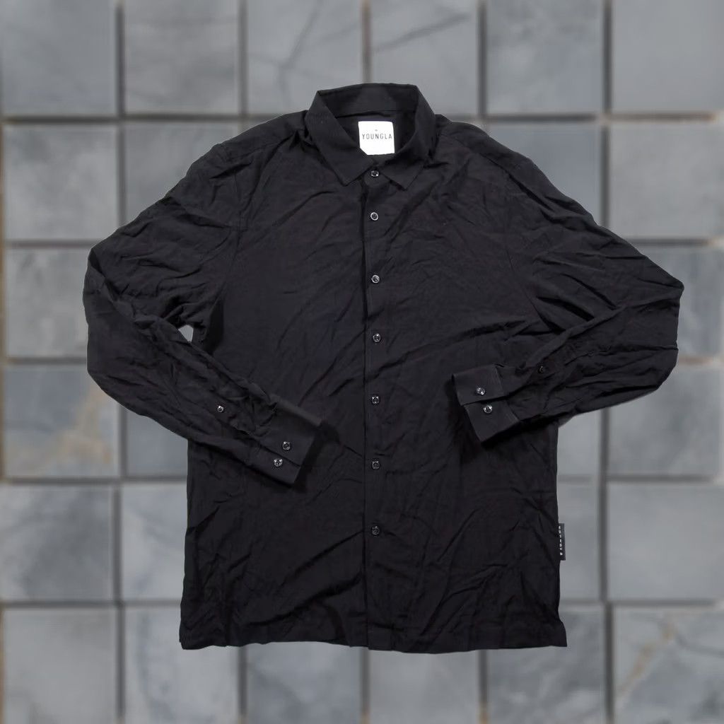 YoungLA VINTAGE? No → YoungLA Shirt Mens Medium Black Button Down Long Sleeve Collared Adult Size US M / EU 48-50 / 2 - 1 Thumbnail