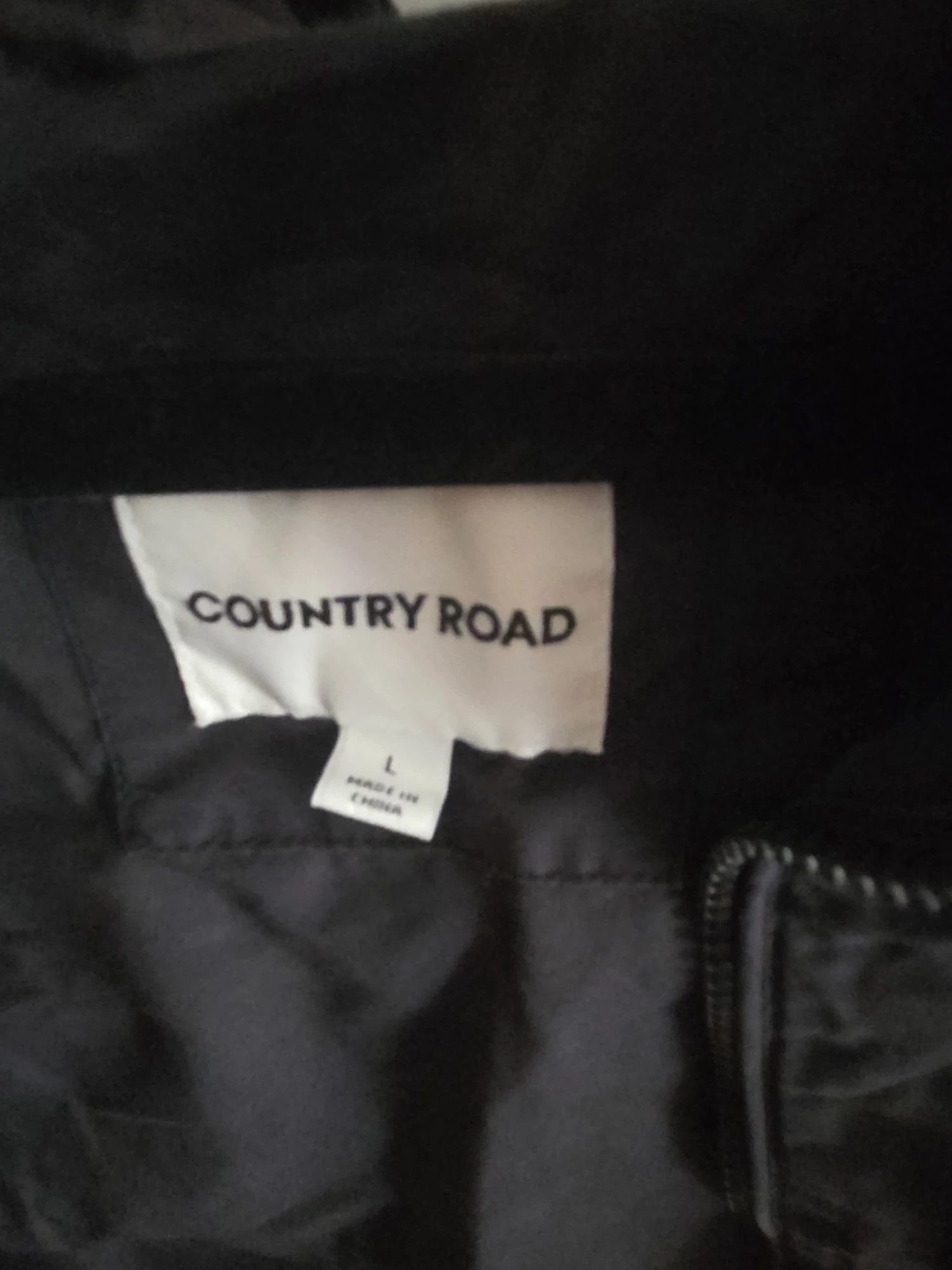 Country Road Country Road Black Hooded Windbreaker Jacket Size L Lightweight Size US L / EU 52-54 / 3 - 2 Thumbnail