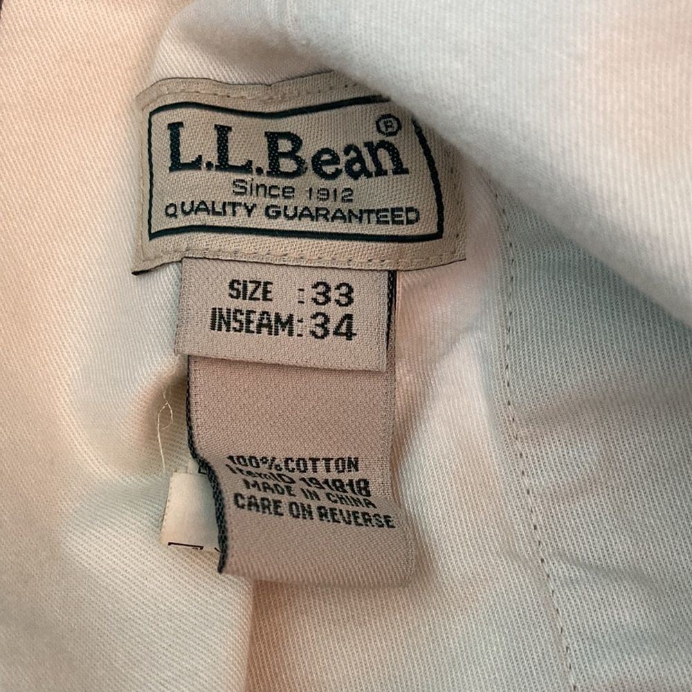 L.L. Bean L. L. Bean Mens Cotton Khaki Cargo Pants Hiking 🥾 Outdoors Size US 33 - 6 Thumbnail