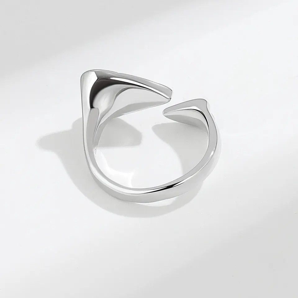 Jewelry × Vintage Romantic Black Glaze Heart Ring Size ONE SIZE - 3 Thumbnail