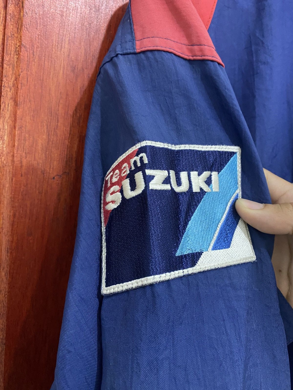 Japanese Brand × Vintage Vintage Team Suzuki Racing Motor GP Big Logo Bomber Jacket Size US M / EU 48-50 / 2 - 6 Thumbnail