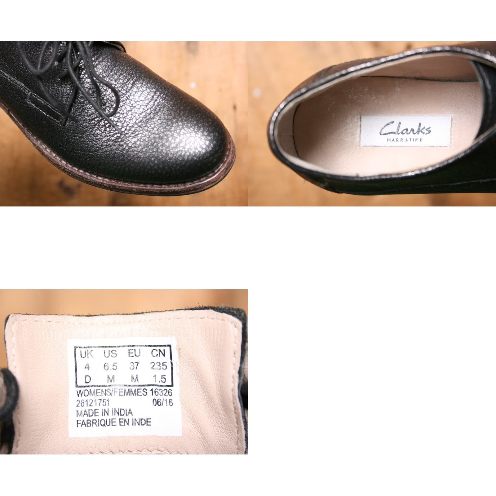 Clarks Clarks Tomina Luca Gunmetal Leather Oxford Women's 6.5 M Shoes Size US 7 / IT 37 - 8 Thumbnail