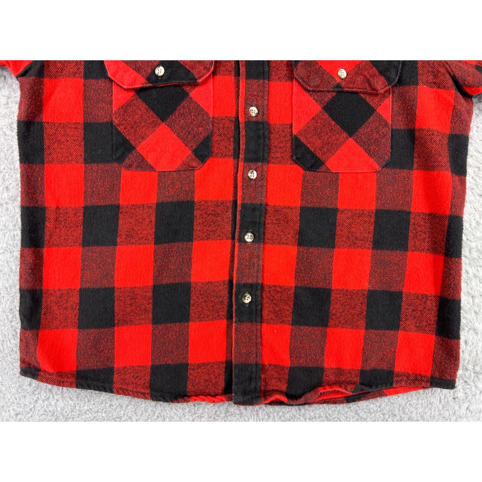 Vintage Winston Shirt Mens L Red Plaid Flannel Button-Up 100% Cotton Pockets Size US L / EU 52-54 / 3 - 6 Thumbnail