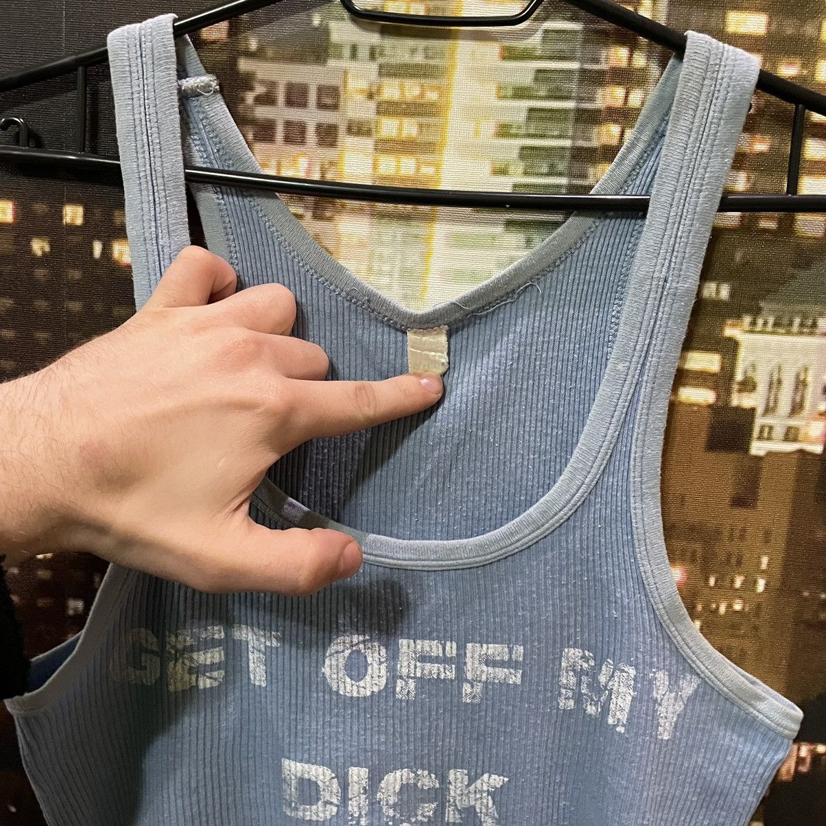 Band Tees OPIUM T SHIRT HUMOR GET OFF MY DICK PENIS SEX PORNSTAR 90s Size US M / EU 48-50 / 2 - 5 Thumbnail