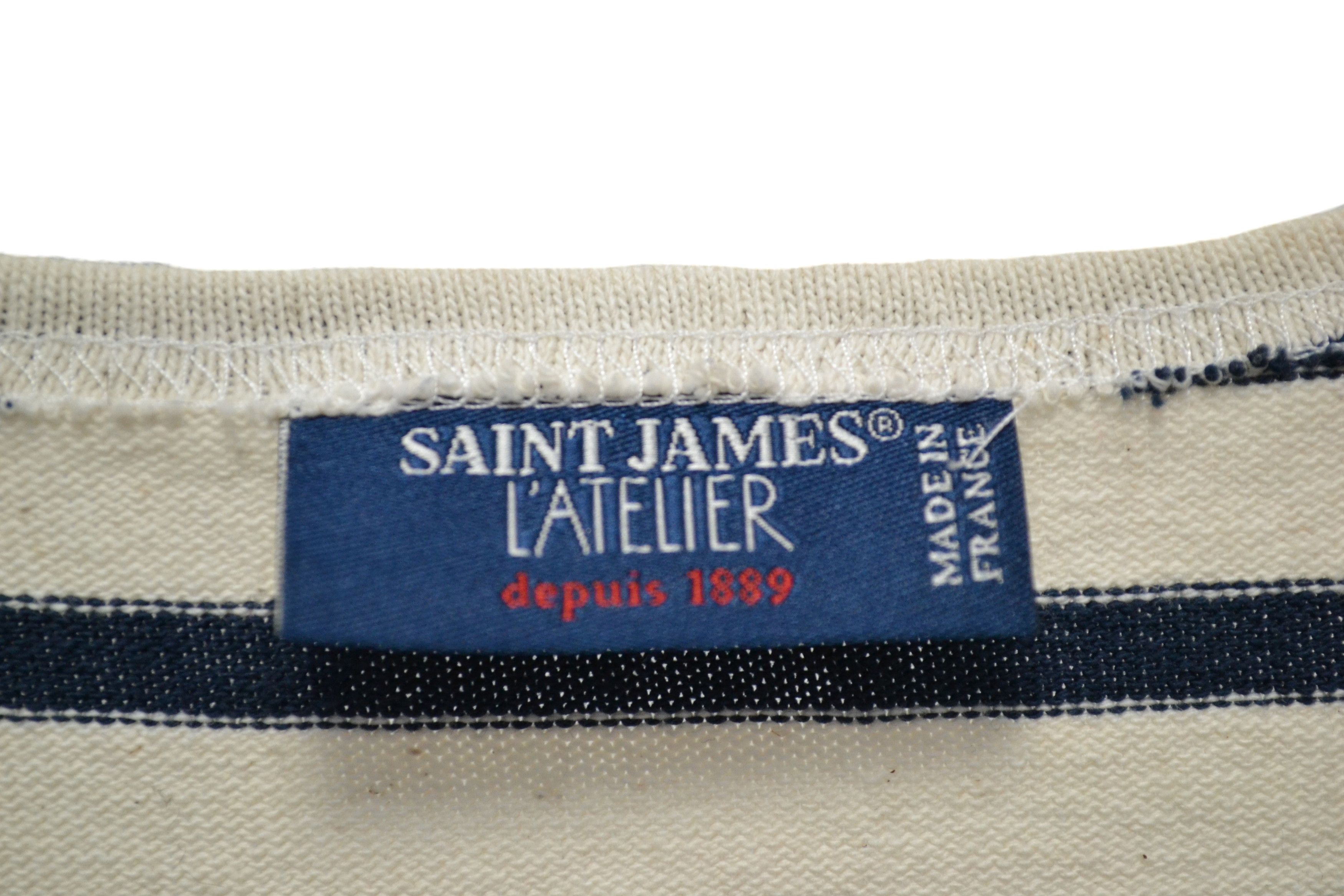 Saint James Saint James L’Atelier Men’s Striped 100% Cotton Sweater Size US M / EU 48-50 / 2 - 5 Thumbnail