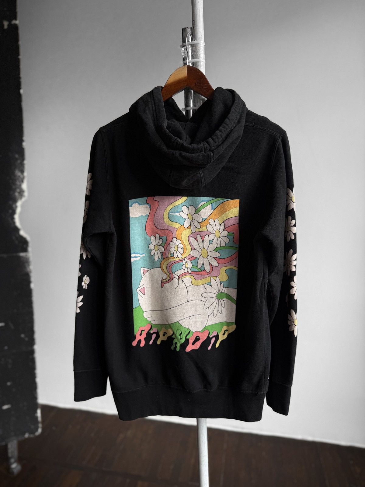 RIPNDIP Ripndip Floral Lord Nermal Graphic Print Hoodie Sweatshirt Size XS / US 0-2 / IT 36-38 - 1 Thumbnail