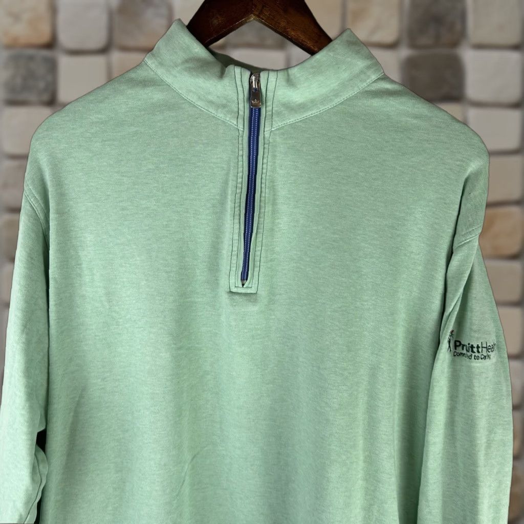Peter Millar Peter Millar Sweater Men’s XL Green 1/4 Zip Melange Interlock Pullover MS17K40 Size US XL / EU 56 / 4 - 1 Thumbnail