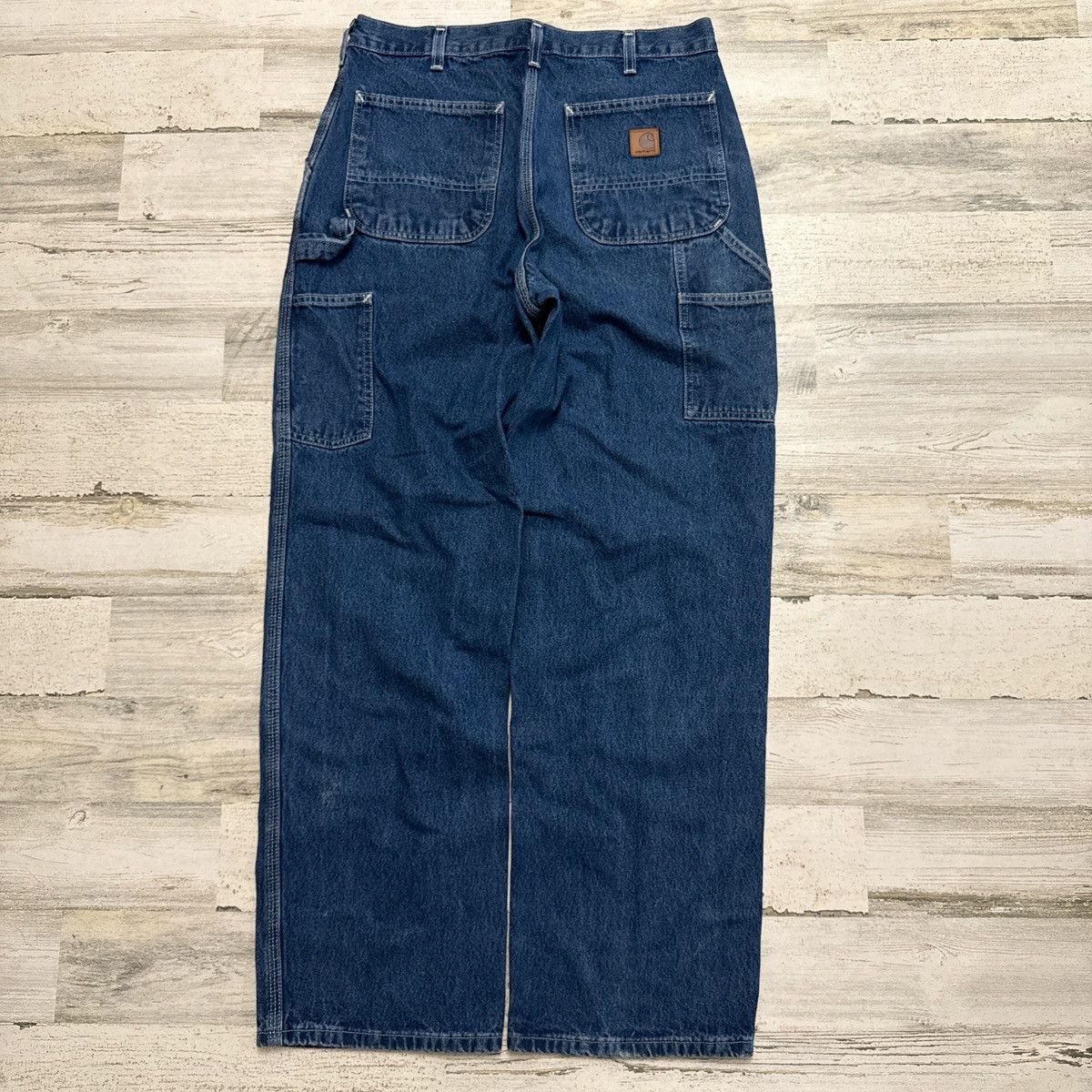 Carhartt Carhartt Baggy Blue Denim Carpenter Workwear Jeans 33x32 Size US 33 - 2 Thumbnail