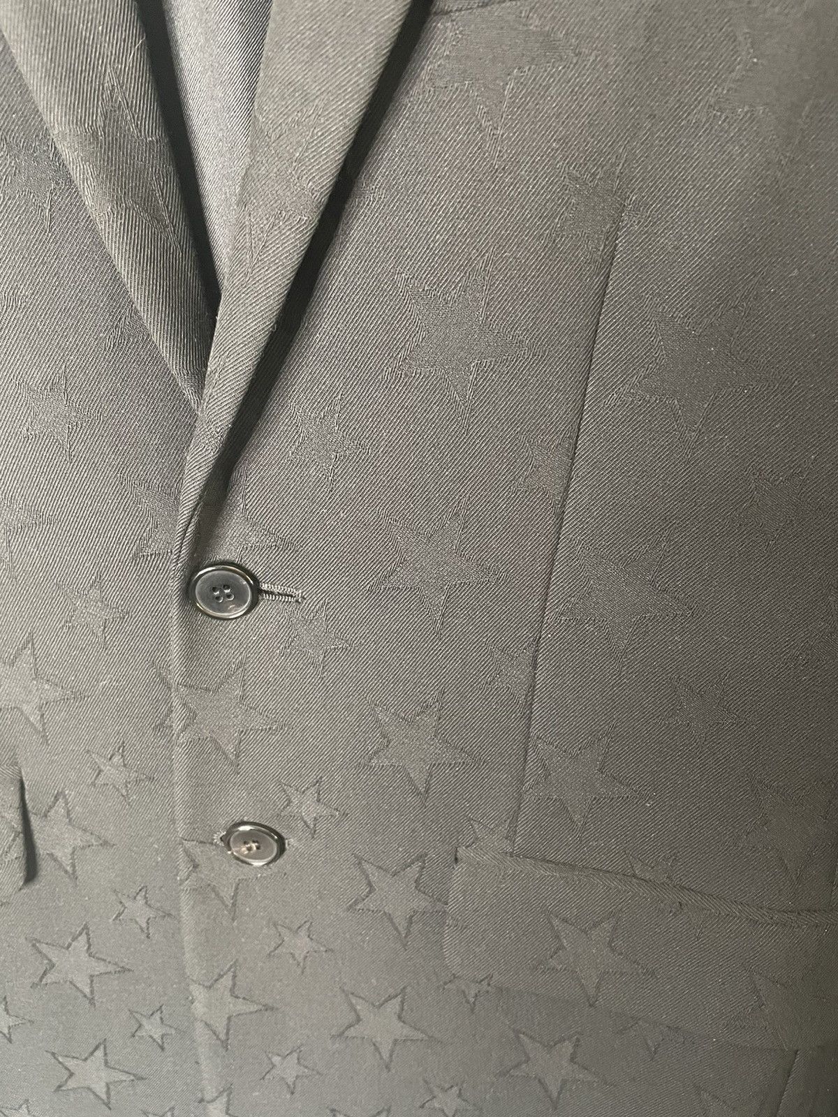Hedi Slimane × Saint Laurent Paris Saint Laurent Allover Star Print 2B Blazer Jacket size 46 Size 46R - 4 Thumbnail