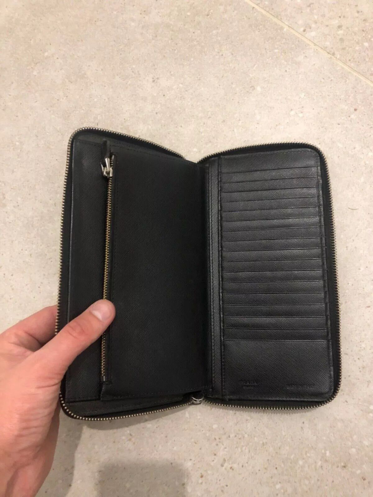 Prada Prada Large Saffiano Leather Wallet Card Holder Italy Size ONE SIZE - 4 Thumbnail