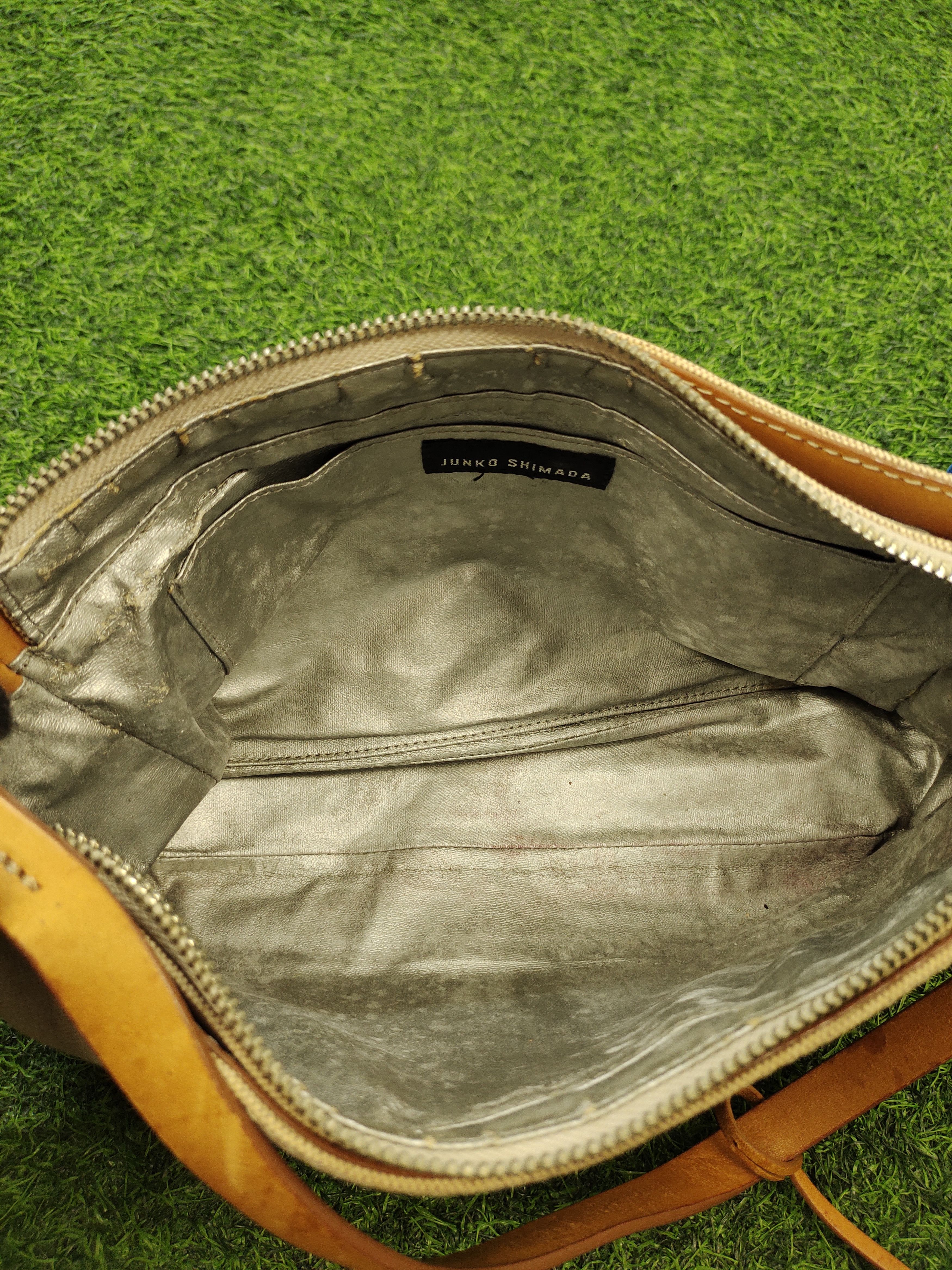 Mr. Junko Vintage Junko Shimada Japan Canvas Mix Leather Shoulder Bag Size ONE SIZE - 13 Thumbnail