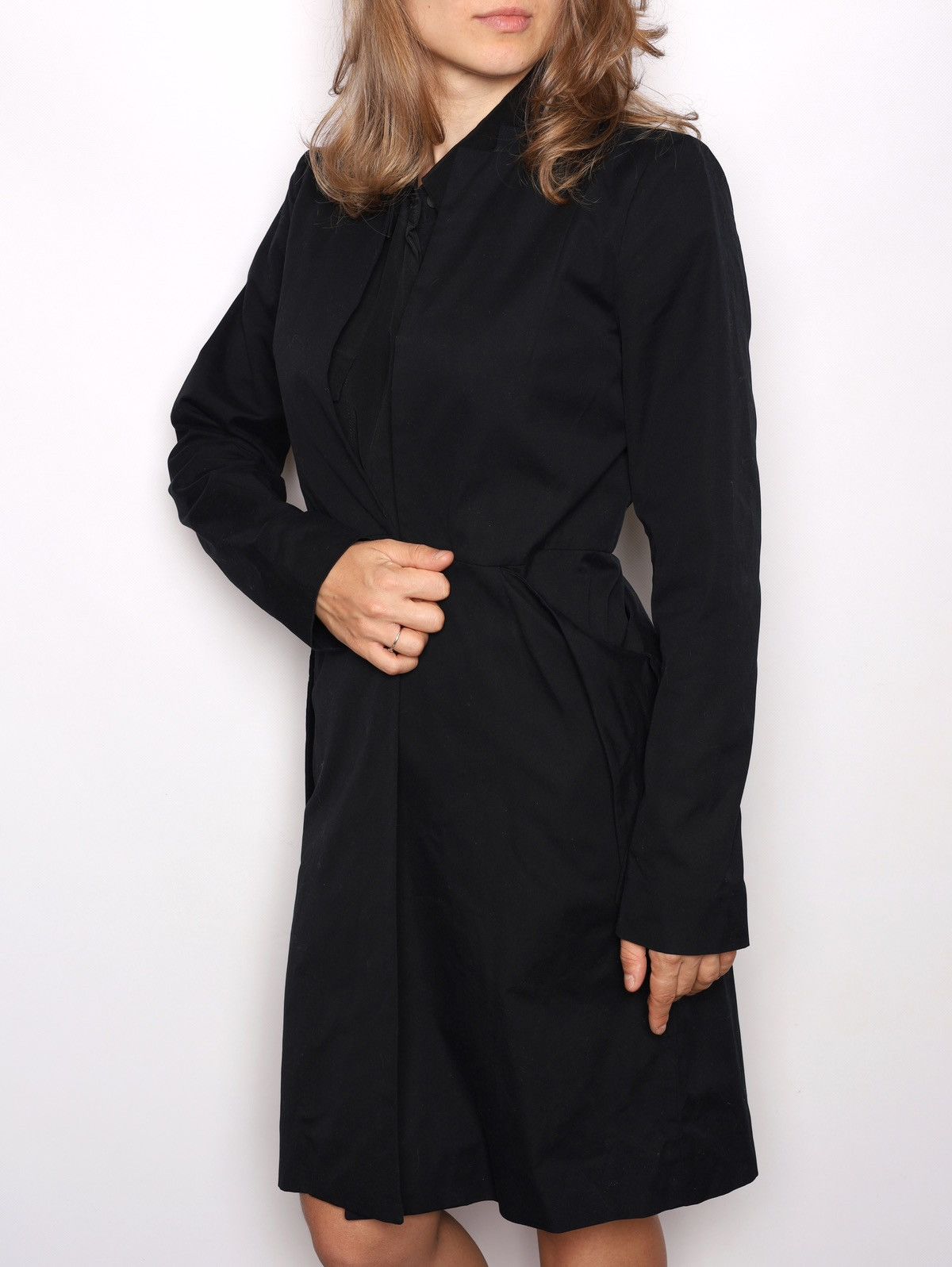 Marni Marni Cotton Open Coat Black With Pockets Long Blazer Jacket Size XS / US 0-2 / IT 36-38 - 1 Thumbnail