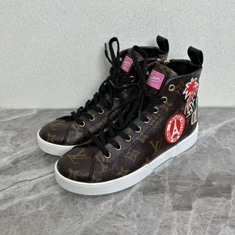 Louis Vuitton Louis Vuitton Stylish Brown Leather Sneakers 0079 Size US 5.5 / EU 38 - 1 Thumbnail