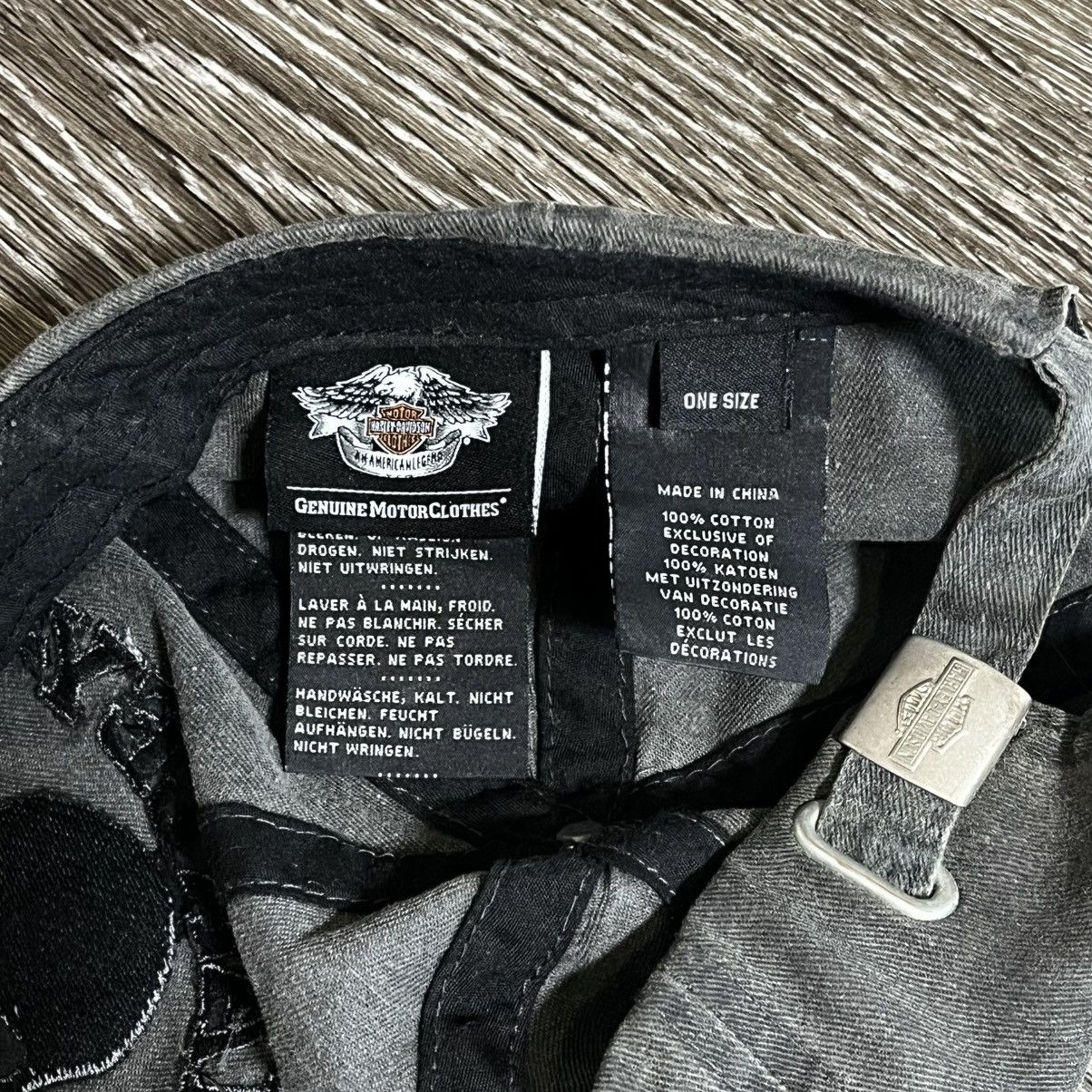 Harley Davidson × Vintage [Vintage] Harley-Davidson Skull Cap – One Size Adjustable Size ONE SIZE - 3 Thumbnail
