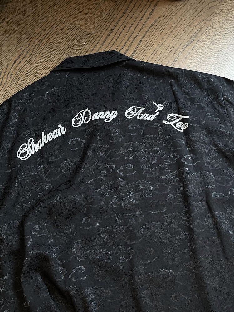 Japanese Brand × Vintage Outdoor retro embroidered dragon jacquard silky shirt Size US XL / EU 56 / 4 - 6 Thumbnail
