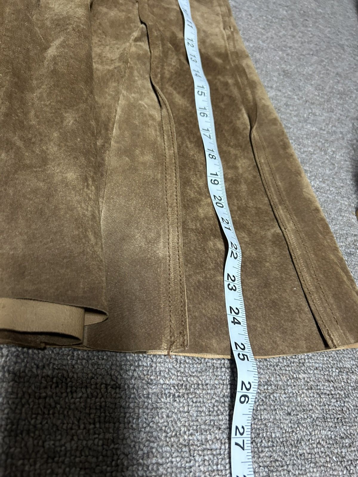 I.N.C INC Knee Length 100% Leather Suede Skirt 14P Size 35" - 7 Thumbnail