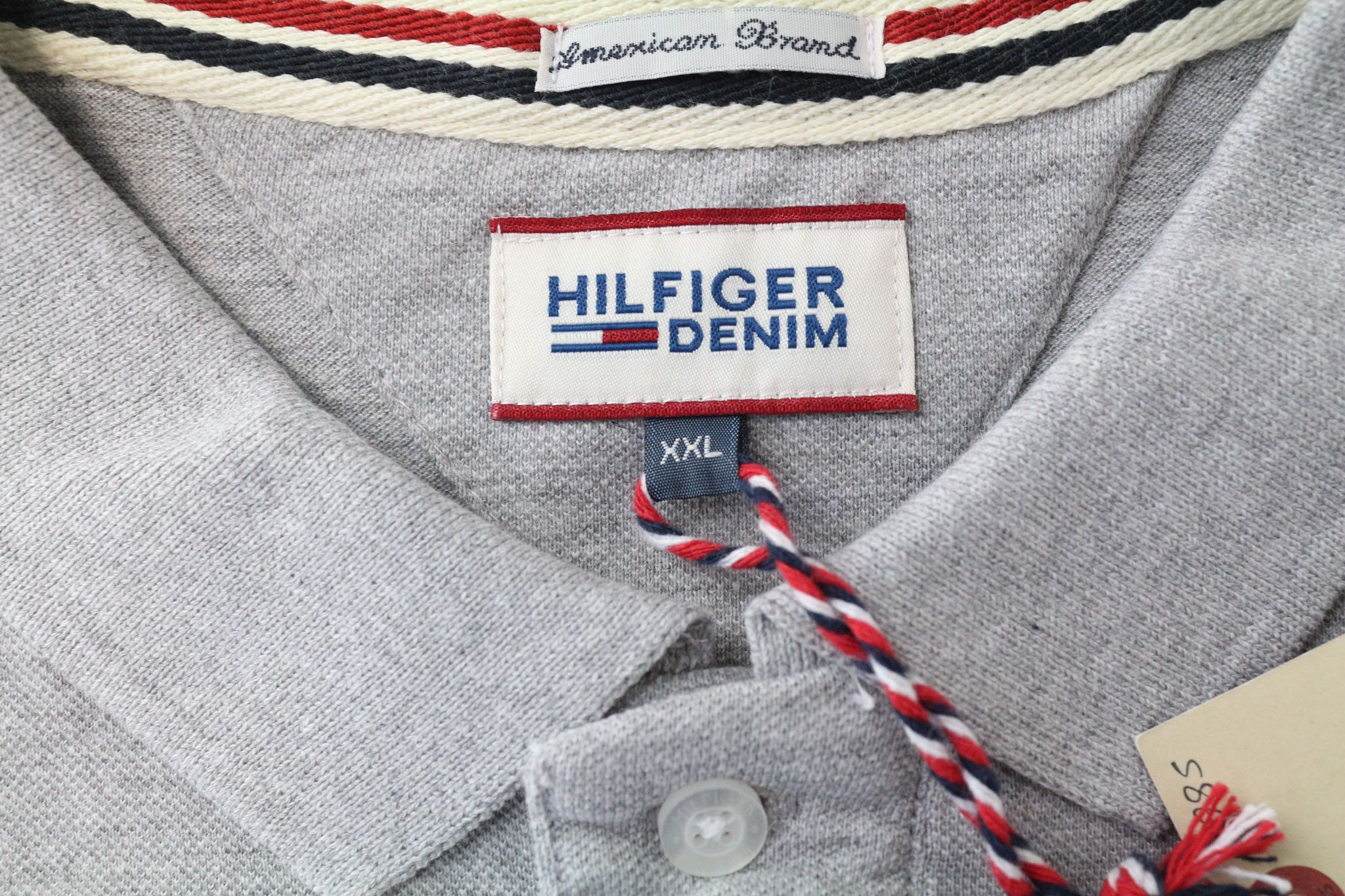 Tommy Hilfiger 2XL Grey Cotton Logo Polo T-Shirt 76251 Size US XXL / EU 58 / 5 - 5 Thumbnail