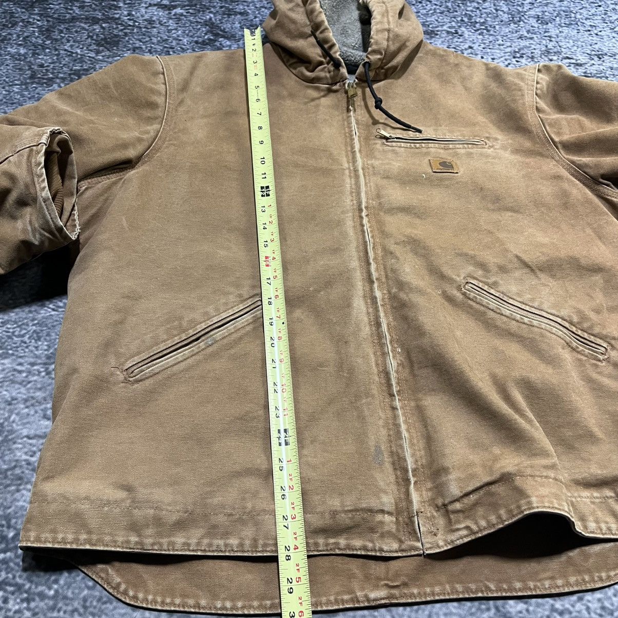 Carhartt VINTAGE FLEECE LINED HOODED CARHARTT CANVAS JACKET TAN XL Size US XL / EU 56 / 4 - 12 Thumbnail