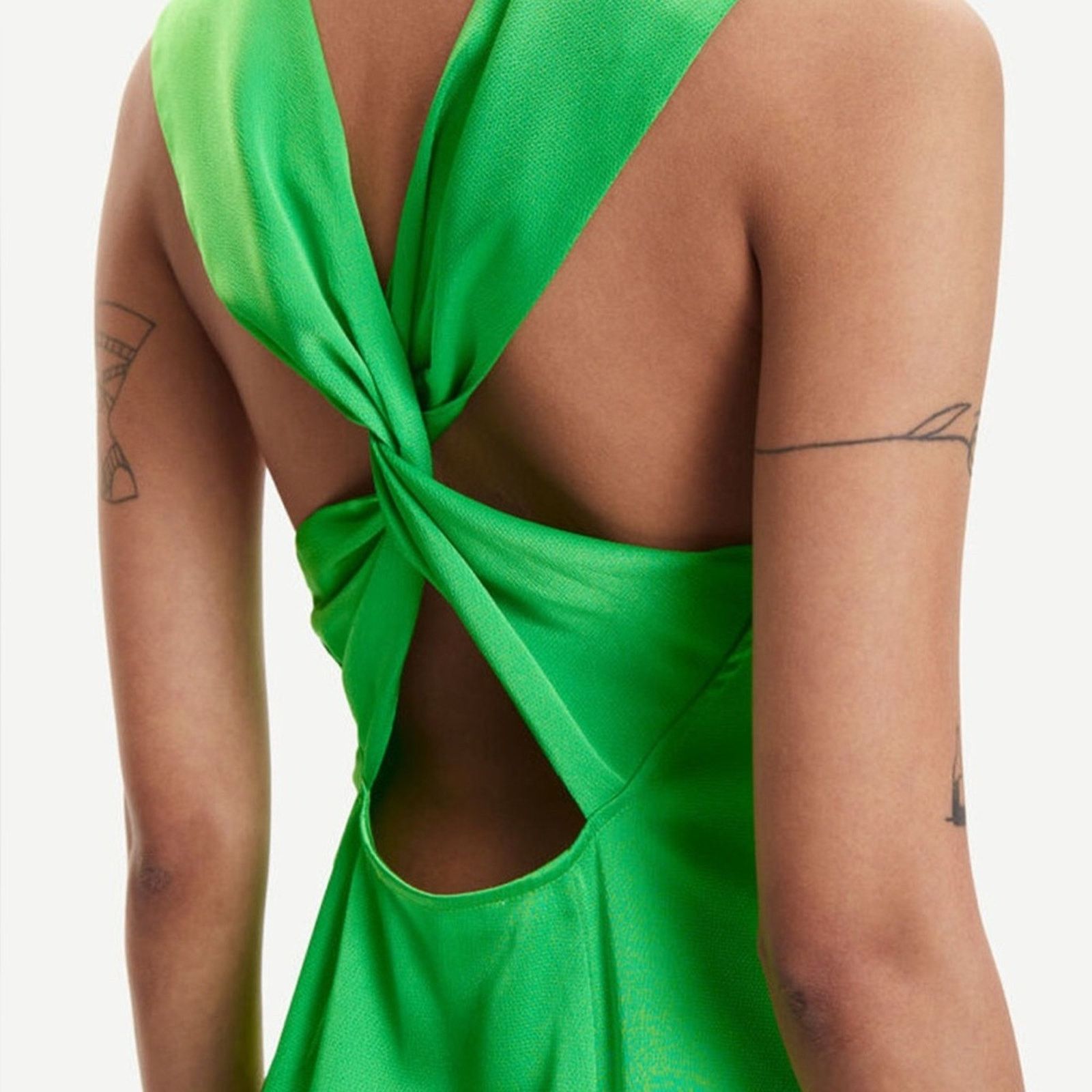 Samsoe Samsoe SAMSOE SAMSOE Garmentory $250 Cillia Green Satin Dress XS Size XS / US 0-2 / IT 36-38 - 9 Thumbnail