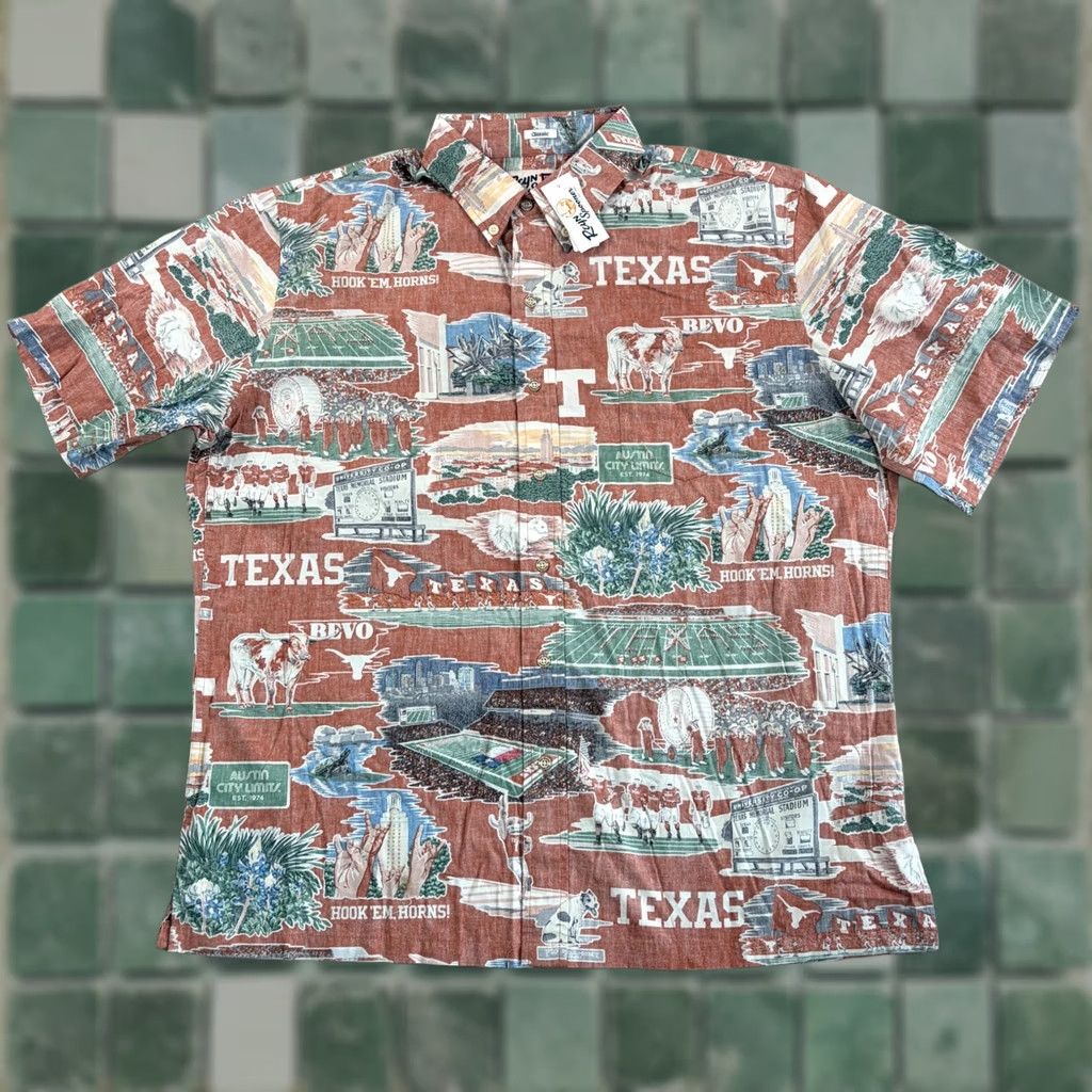 Reyn Spooner VINTAGE REYN SPOONER UNIVERSITY OF TEXAS Long Horns SCENIC Shirt Men L Hawaiian NWT Size US L / EU 52-54 / 3 - 1 Thumbnail