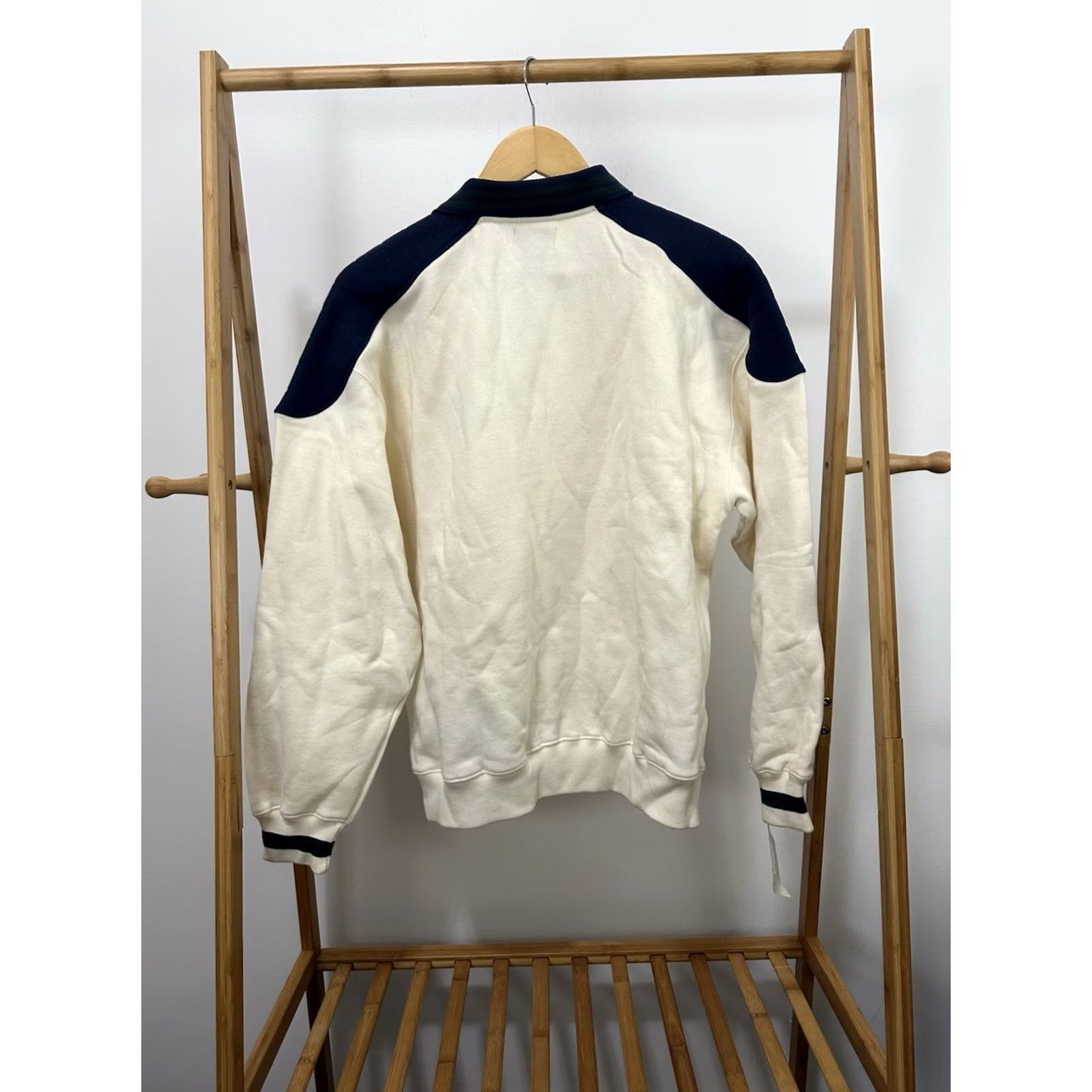 Vintage NWT Skyr Sweatshirt Ski Winter Mountain Snowboard Polo Rugby Men L Cream Tags Stain, Size L Size US L / EU 52-54 / 3 - 2 Thumbnail