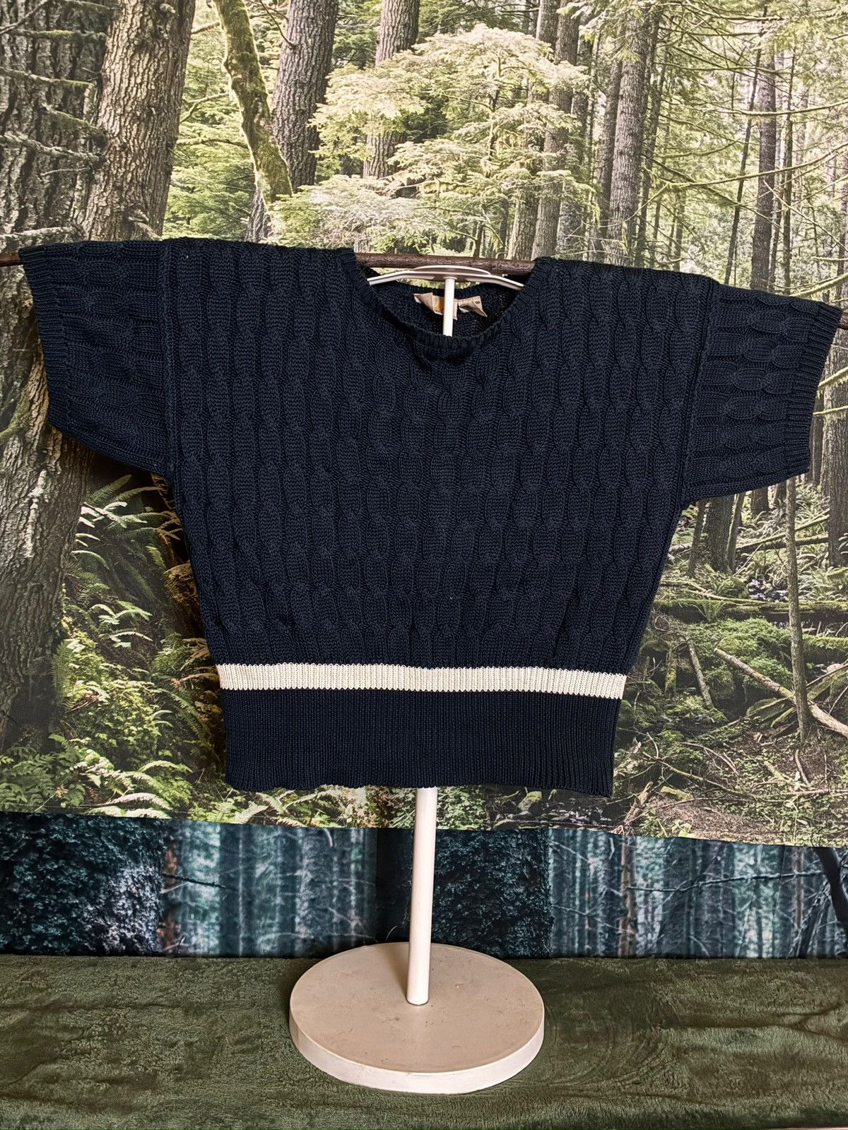 Liz Claiborne Liz Clairborne vintage knit sweater top. Navy blue Size S / US 4 / IT 40 - 1 Thumbnail