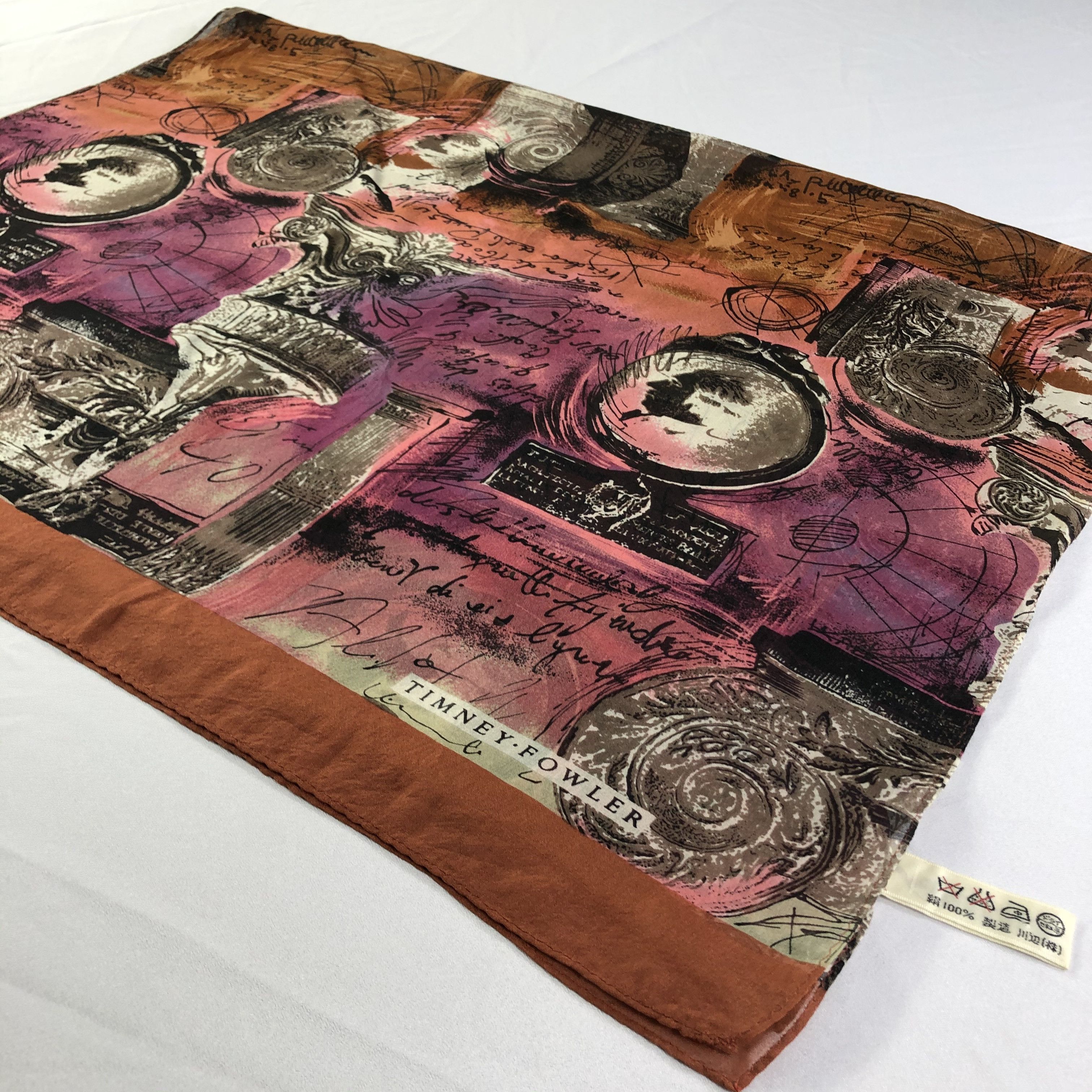Vintage Vintage Timney Flowler Silk Scarf Size ONE SIZE - 5 Thumbnail