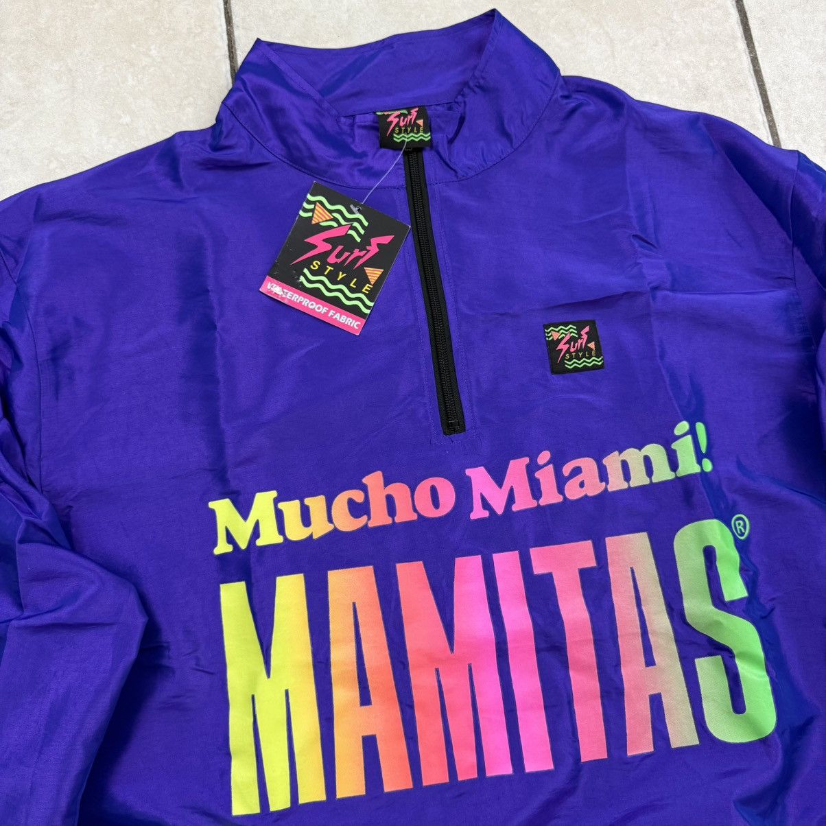 Other Surf Style Windbreaker Mucho Miami Mamitas Purples Zip Size US XL / EU 56 / 4 - 2 Thumbnail