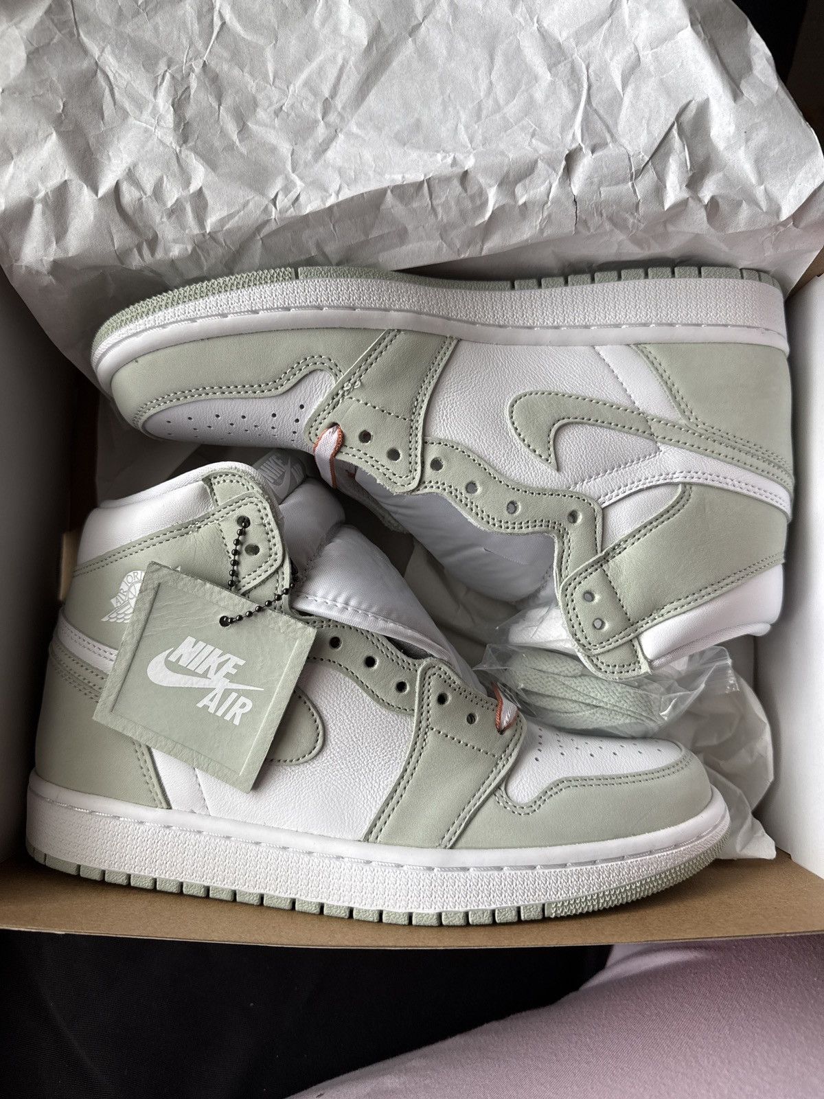 Nike Air Jordan 1 High OG Seafoam/ White Size US 8 / IT 38 - 5 Thumbnail