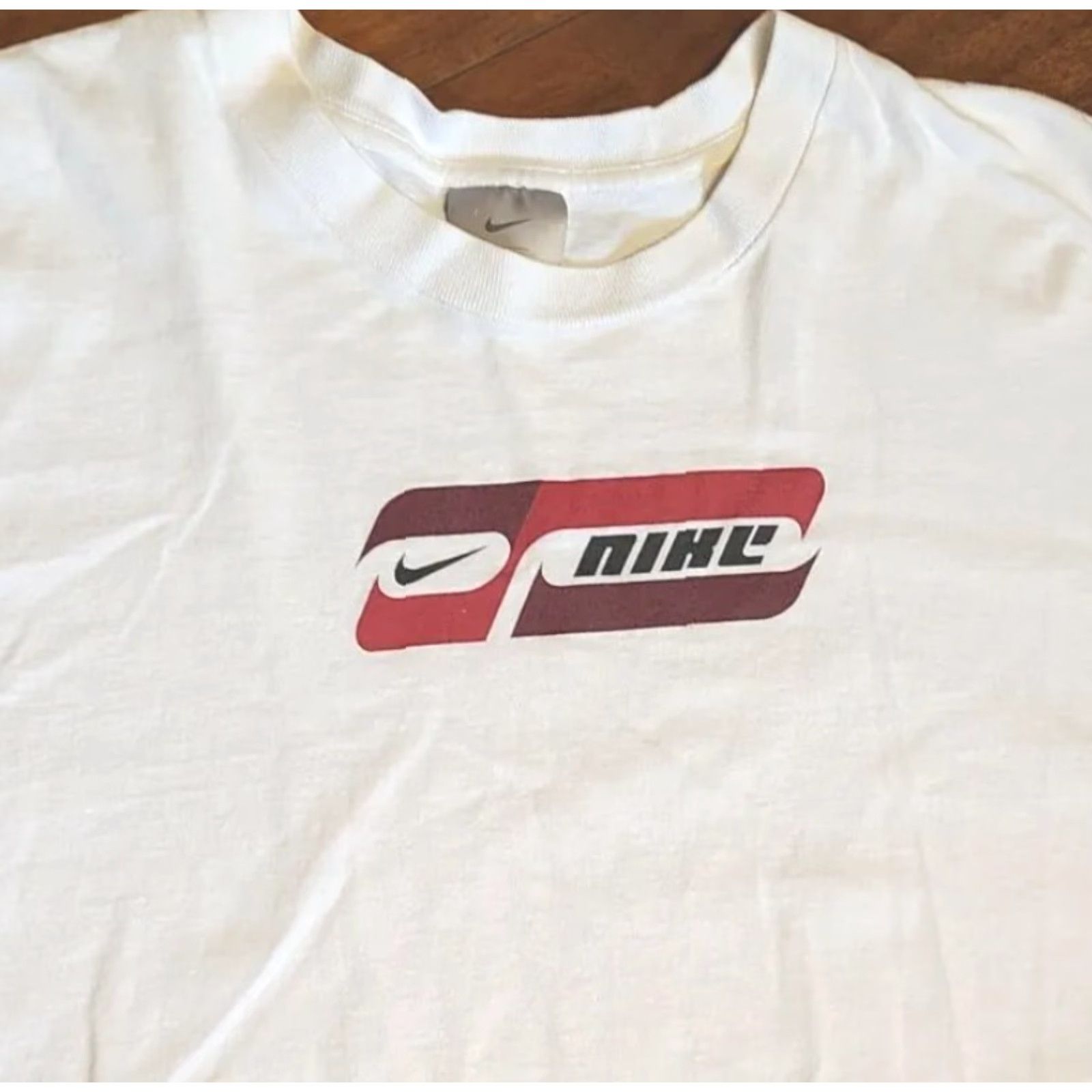 Nike VINTAGE Nike T-Shirt 2XL Long Sleeve White Crew Neck Graphic Print Swoosh Lot of 2 Mens 90s Retro American Fashion Size US XXL / EU 58 / 5 - 3 Thumbnail