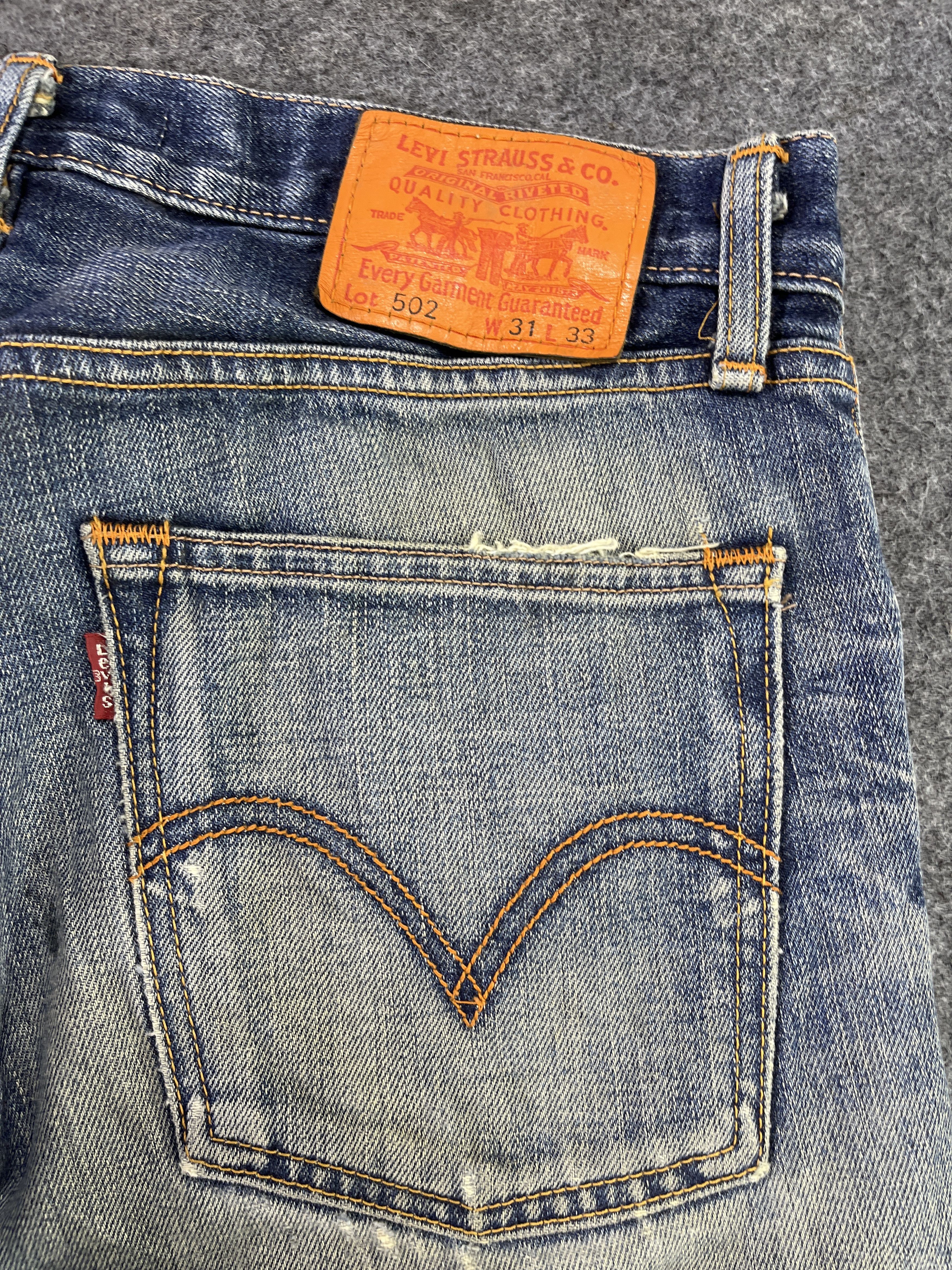 Levi's Vintage Levis 502 Rusty Wash Jeans - J907 Size US 33 - 15 Thumbnail