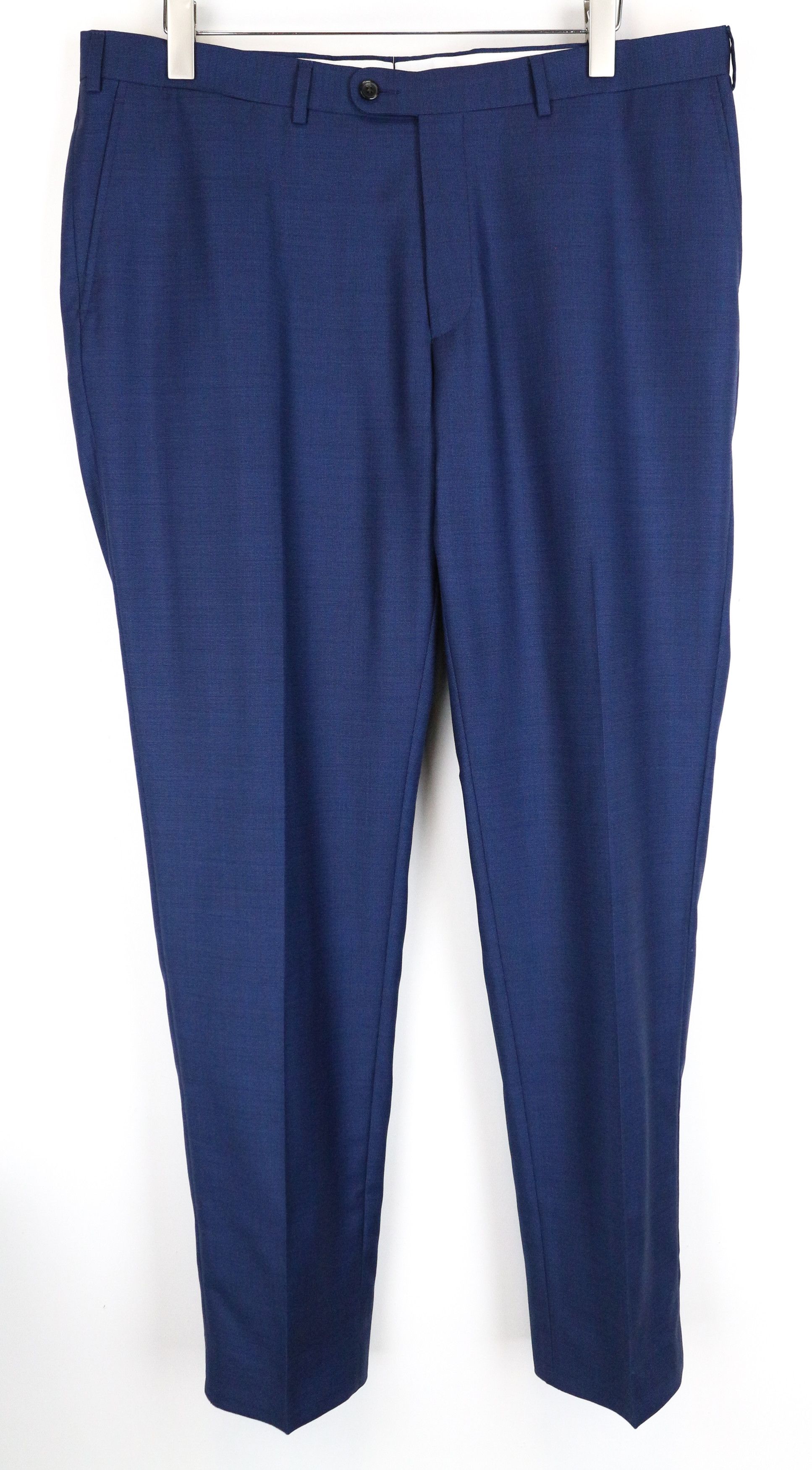 Suitsupply UK40R Blue Wool Pleated Lined Trousers 61274 Size 40R - 1 Thumbnail