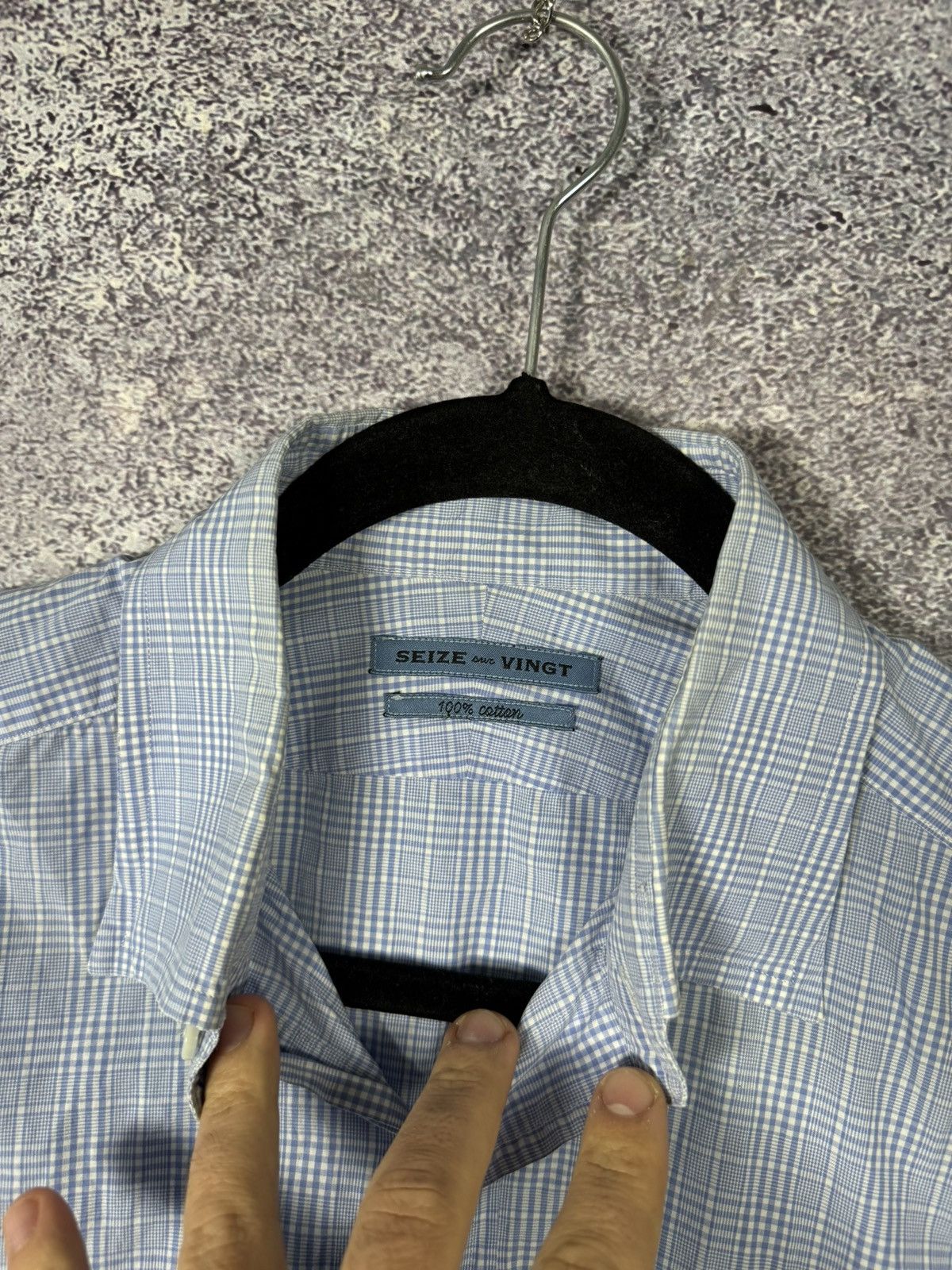 Seize sur Vingt × Vintage Seize Sur Vingt Shirt Men’s Large Gingham Check Hipster Size US L / EU 52-54 / 3 - 7 Thumbnail