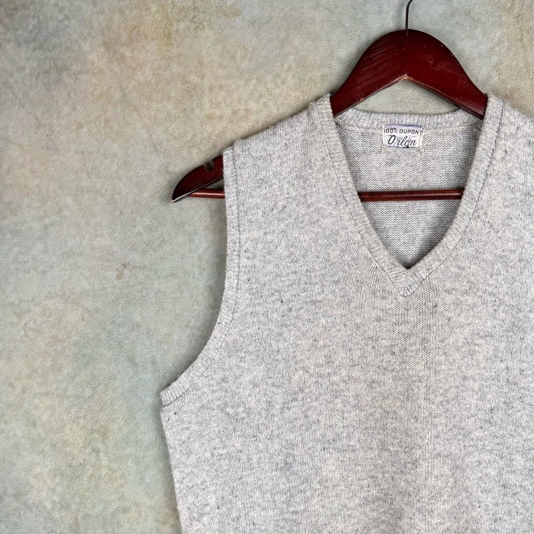 Vintage VTG 60s Knit Sweater Vest Mens M Gray V Neck Plain True Vtg Size US M / EU 48-50 / 2 - 5 Thumbnail