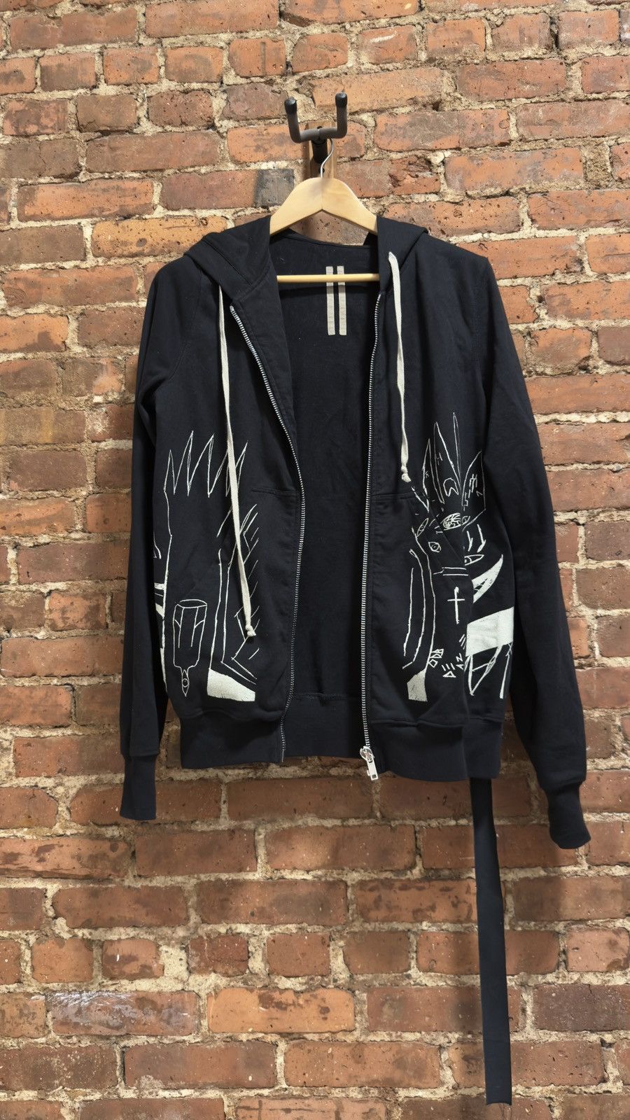 Rick Owens Drkshdw Rick Owens printed zipped jason hoodie Size US M / EU 48-50 / 2 - 2 Thumbnail