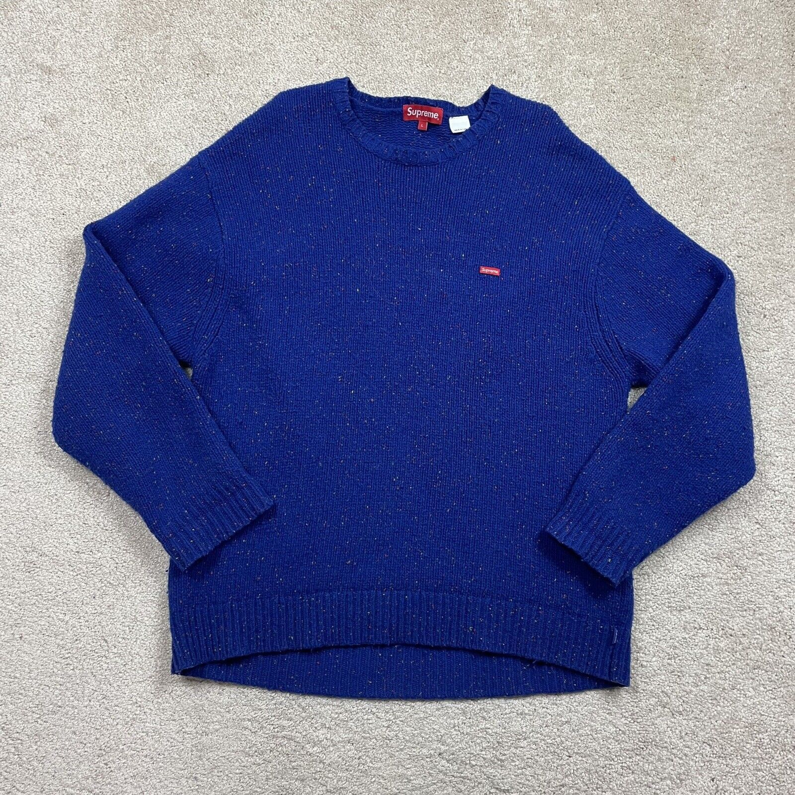 Supreme Supreme FW22 Small Box Logo Speckled Jumper Crewneck Sweater |  Grailed