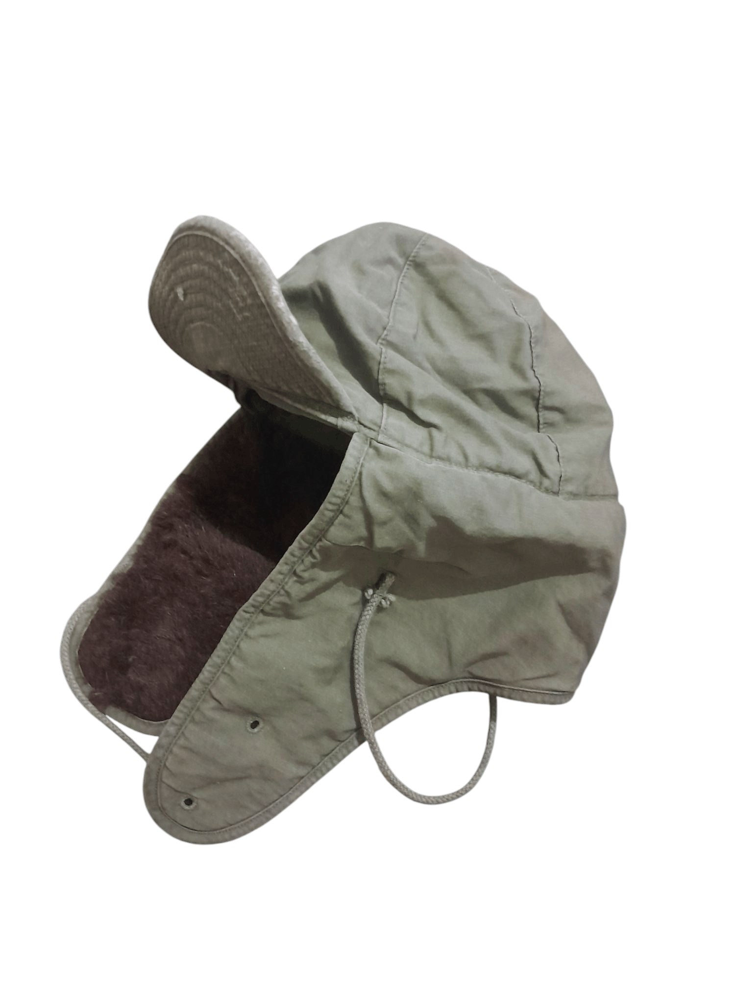 Vintage Vintage military aviator pile m51 poplin hat Size 34 - 1 Thumbnail