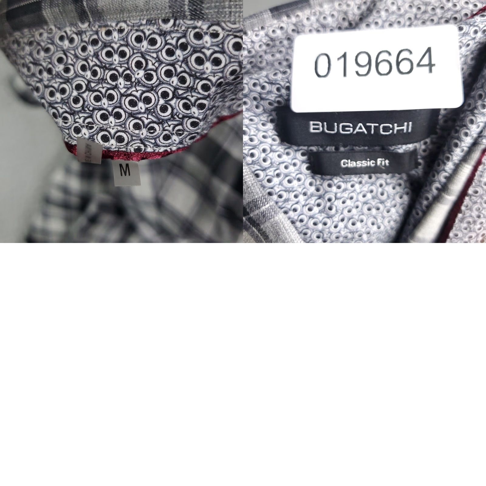 BUGATCHI Bugatchi Uomo Button-Up Shirt Mens Medium Gray Plaid Long Sleeve Classic Fit Casual Modern Size US M / EU 48-50 / 2 - 8 Thumbnail