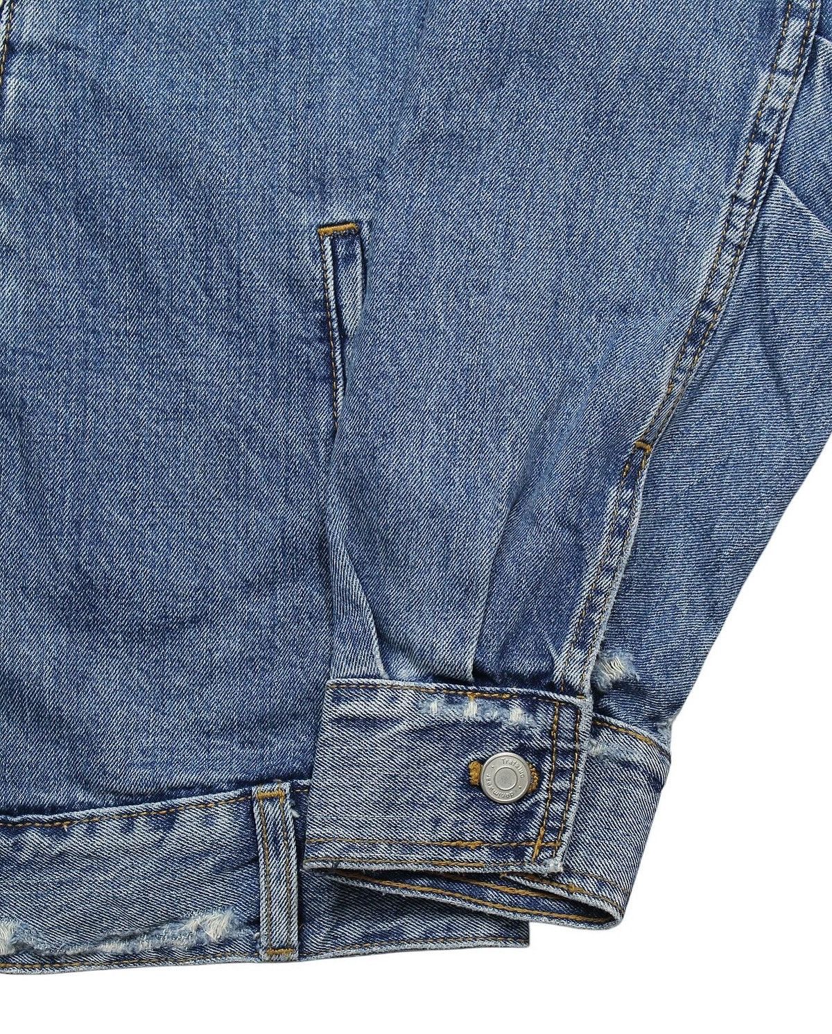 Vintage × Zara ZARA TRAFALUC DENIMWEAR BACK PRINT BIKER JACKET Size US S / EU 44-46 / 1 - 3 Thumbnail