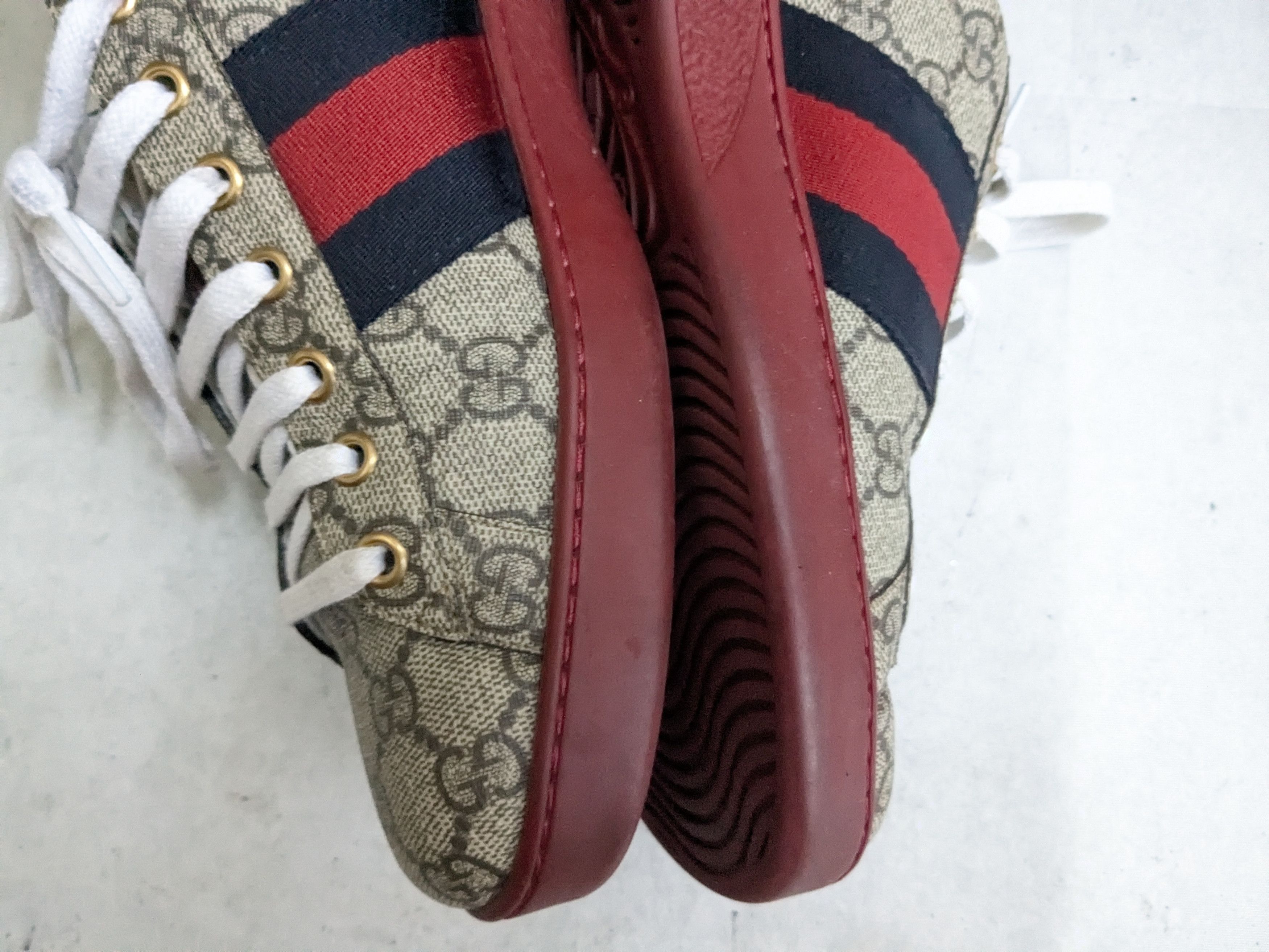 Gucci Gucci Ace Sneakers 9.5 Monogram Supreme Canvas Logo Size US 9.5 / EU 42-43 - 13 Thumbnail