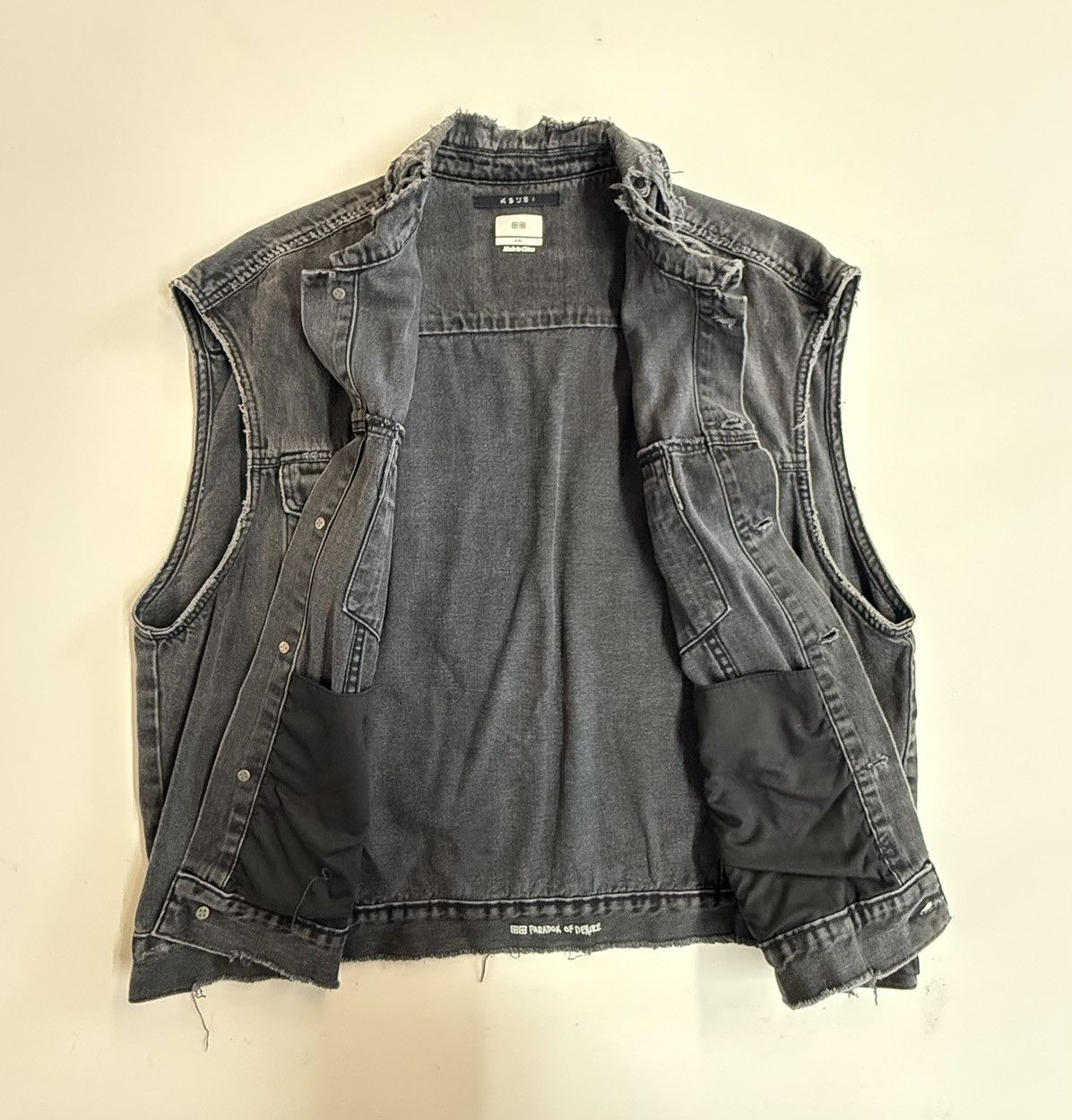Ksubi KSUBI Faded Black Denim Vest — Cut-Off Trucker XXL Size US XXL / EU 58 / 5 - 15 Thumbnail