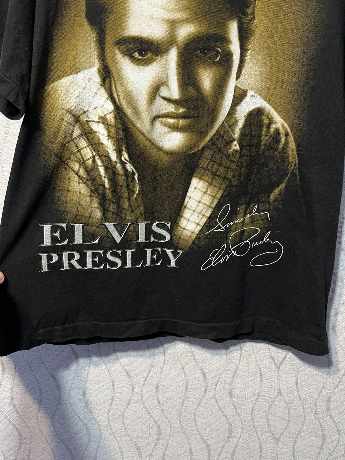 Band Tees × Vintage Vintage 1990 Elvis Presley Legend Rock&Roll Singer T-Shirt Size US L / EU 52-54 / 3 - 2 Thumbnail