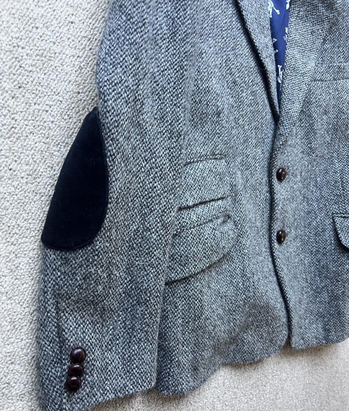 Harris Tweed Harris Tweed Finlay Classic Herringbone Harris Tweed Jacket Size US XXS / EU 40 - 3 Thumbnail