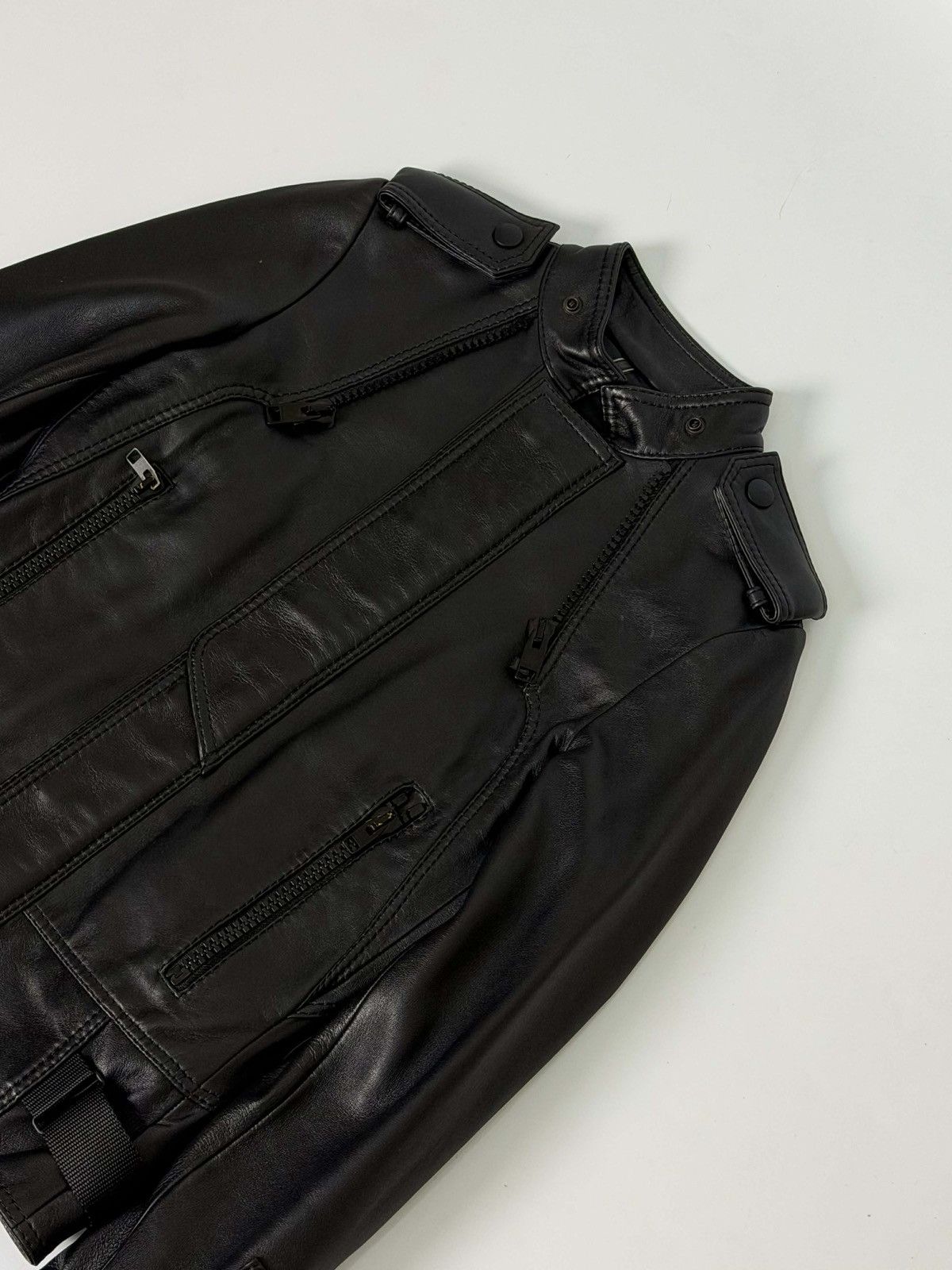 Dior Dior Homme SS07 “Navigate” Biker Leather Jacket Size US XXS / EU 40 - 4 Thumbnail