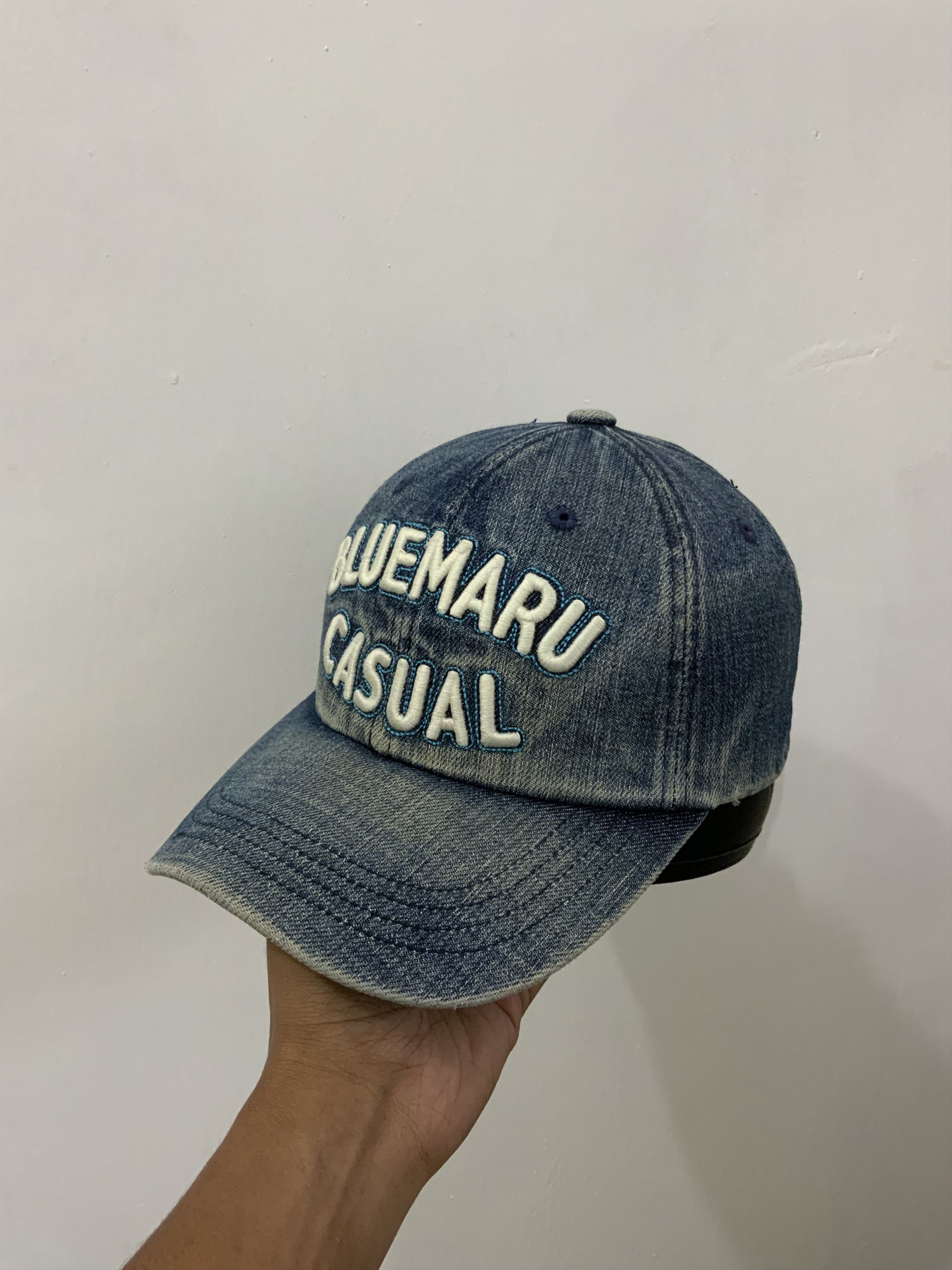 Japanese Brand Bluemaru Casual Denim Light Wash Hat Cap Size ONE SIZE - 2 Thumbnail