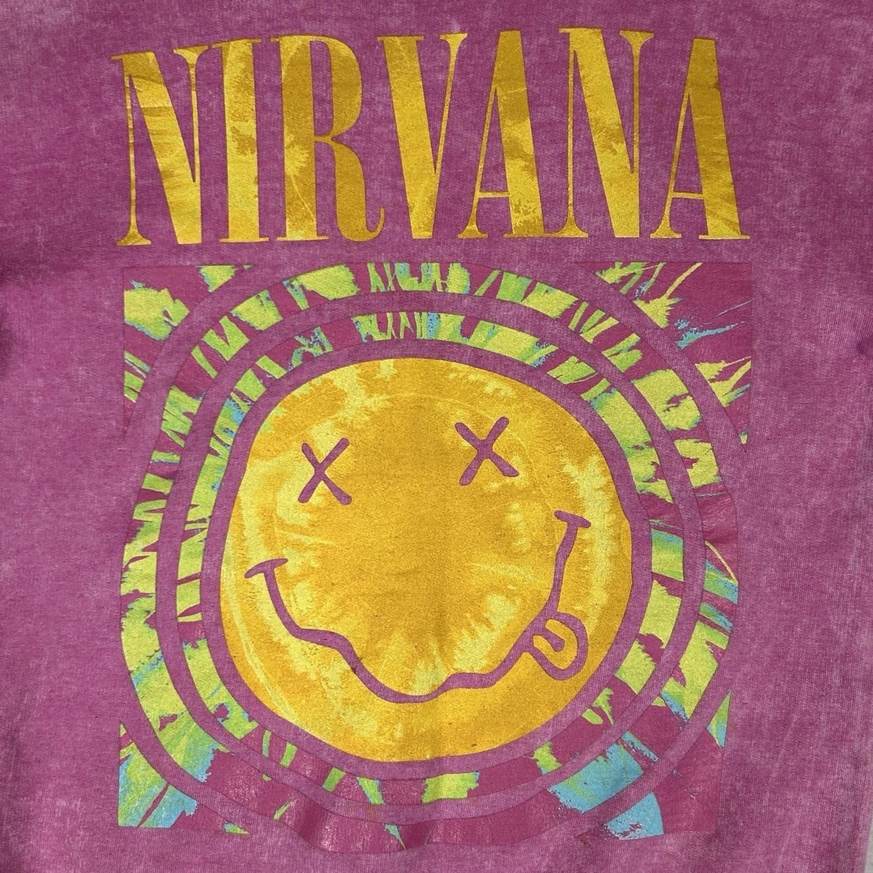Pinko Nirvana Graphic Smiley Sweatshirt Women's Small Pink Crew Pullover Long Sleeve Size S / US 4 / IT 40 - 2 Thumbnail