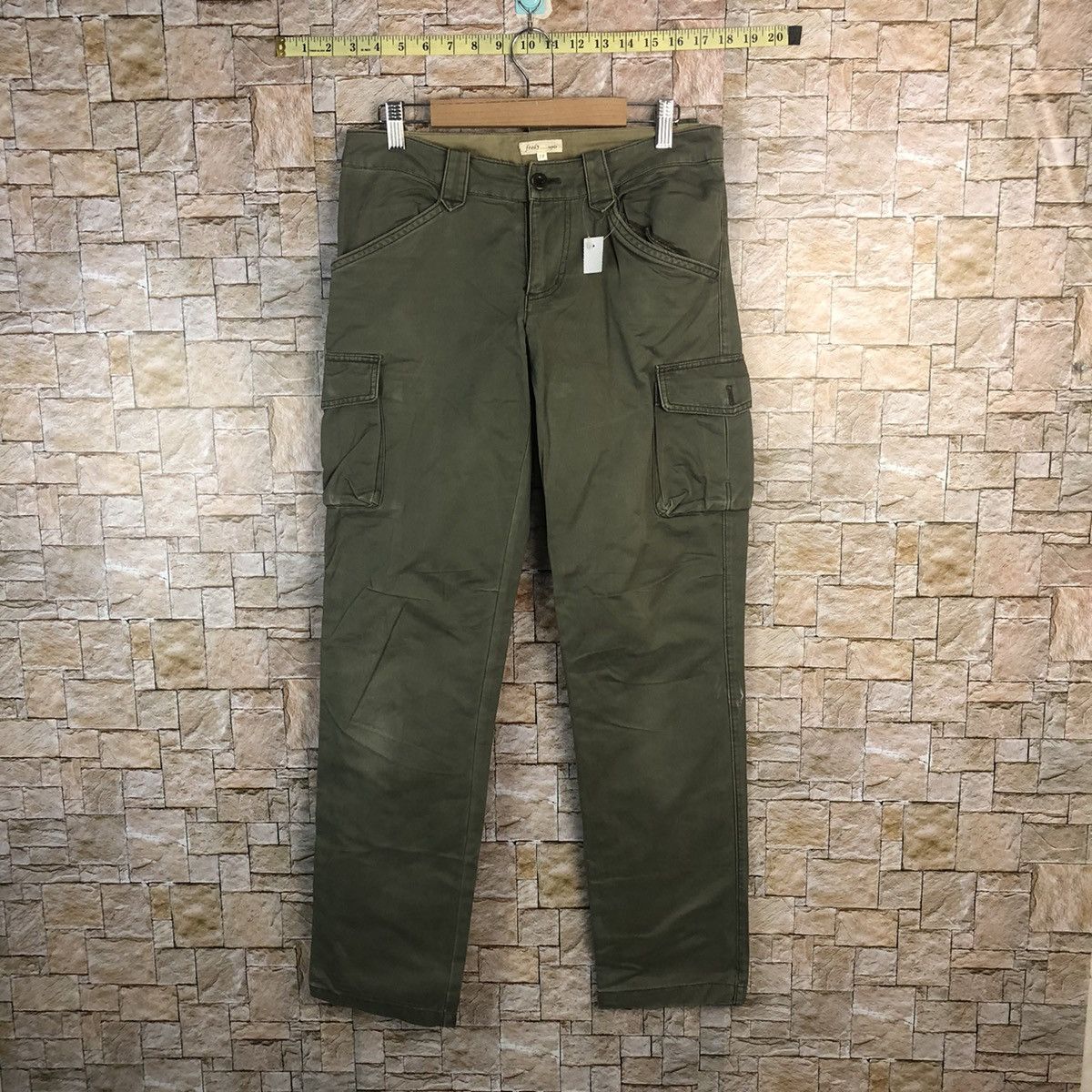 Japanese Brand Fredy Npit Green Cargo Multipocket Pants #A48 Size US 29 - 1 Thumbnail