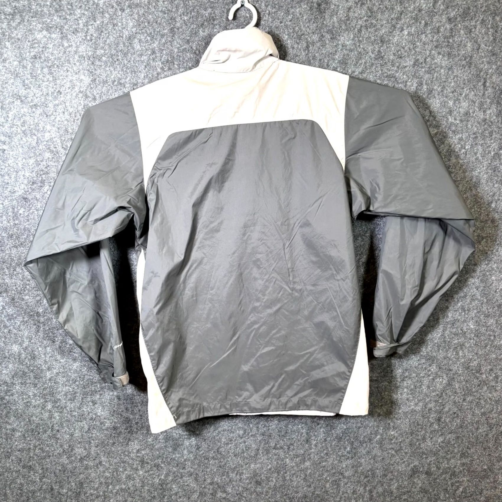 Rains Columbia Rain Jacket Mens Small Gray Beige Colorblock Full Zip Hiking Jacket Size US S / EU 44-46 / 1 - 2 Thumbnail